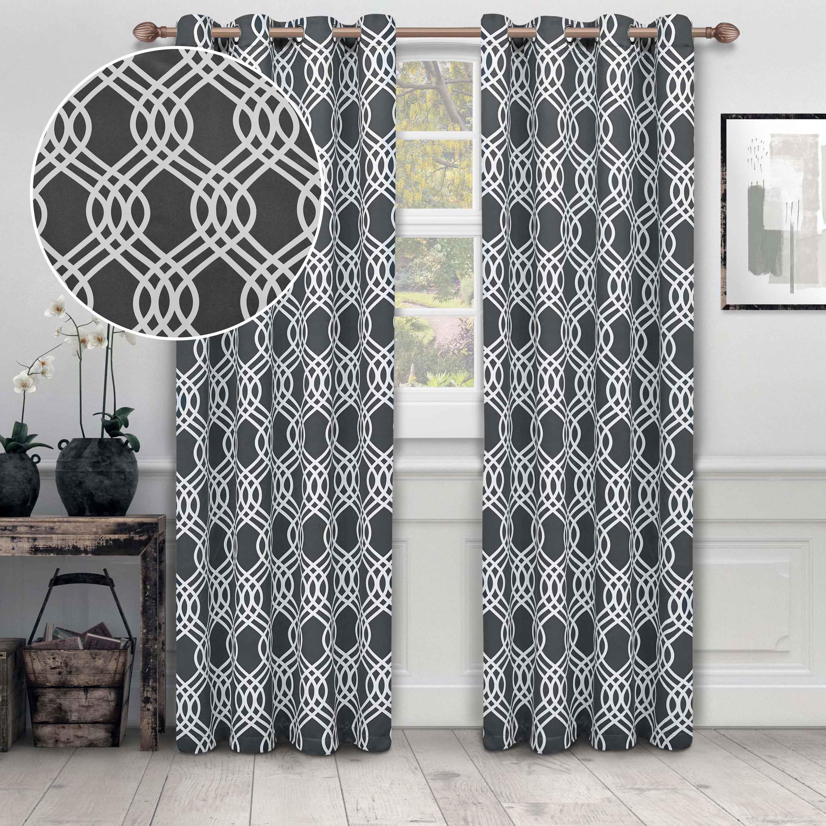 Machine Washable Blackout Curtains Set - Thermal Insulated Room Darkening Drapes for Bedroom & Living Room - Noise Reducing & Energy Saving Window Treatment for Home, Office, Nursery