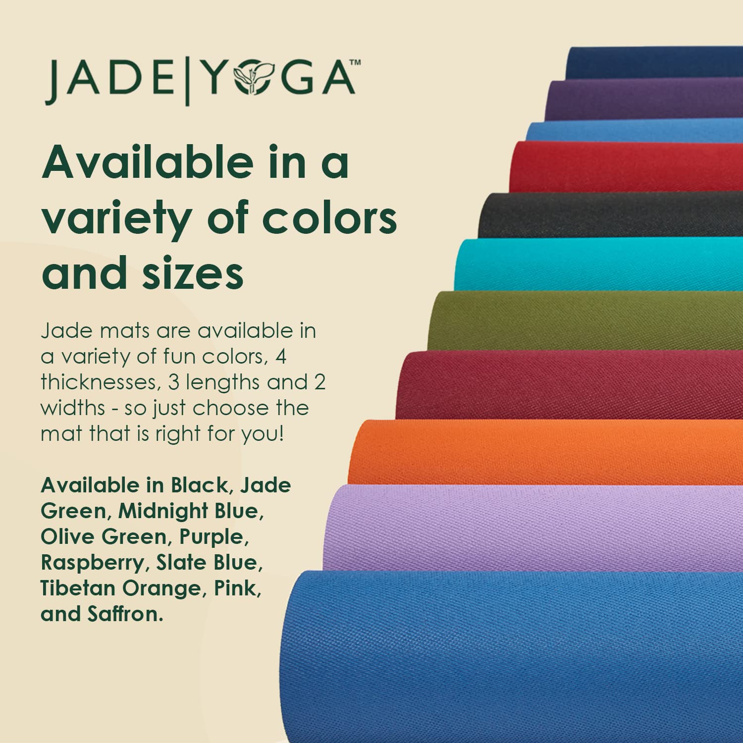 Premium JadeYoga Harmony Yoga Mat - 6mm Thick Non-Slip Natural Rubber Exercise Mat for Home Gym, Yoga, Pilates & Meditation | Durable Eco-Friendly Fitness Mat for Women & Men | Perfect for Hot Yoga, Studio Practice & Daily Workouts
