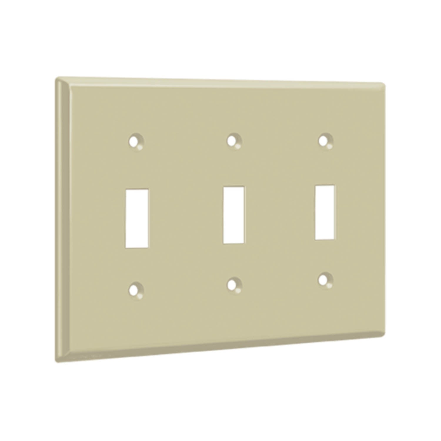 3 Gang Toggle Light Switch Cover Plate - Durable Ivory Wall Plate for Home & Office - Perfect for Living Room, Bedroom, and Commercial Spaces