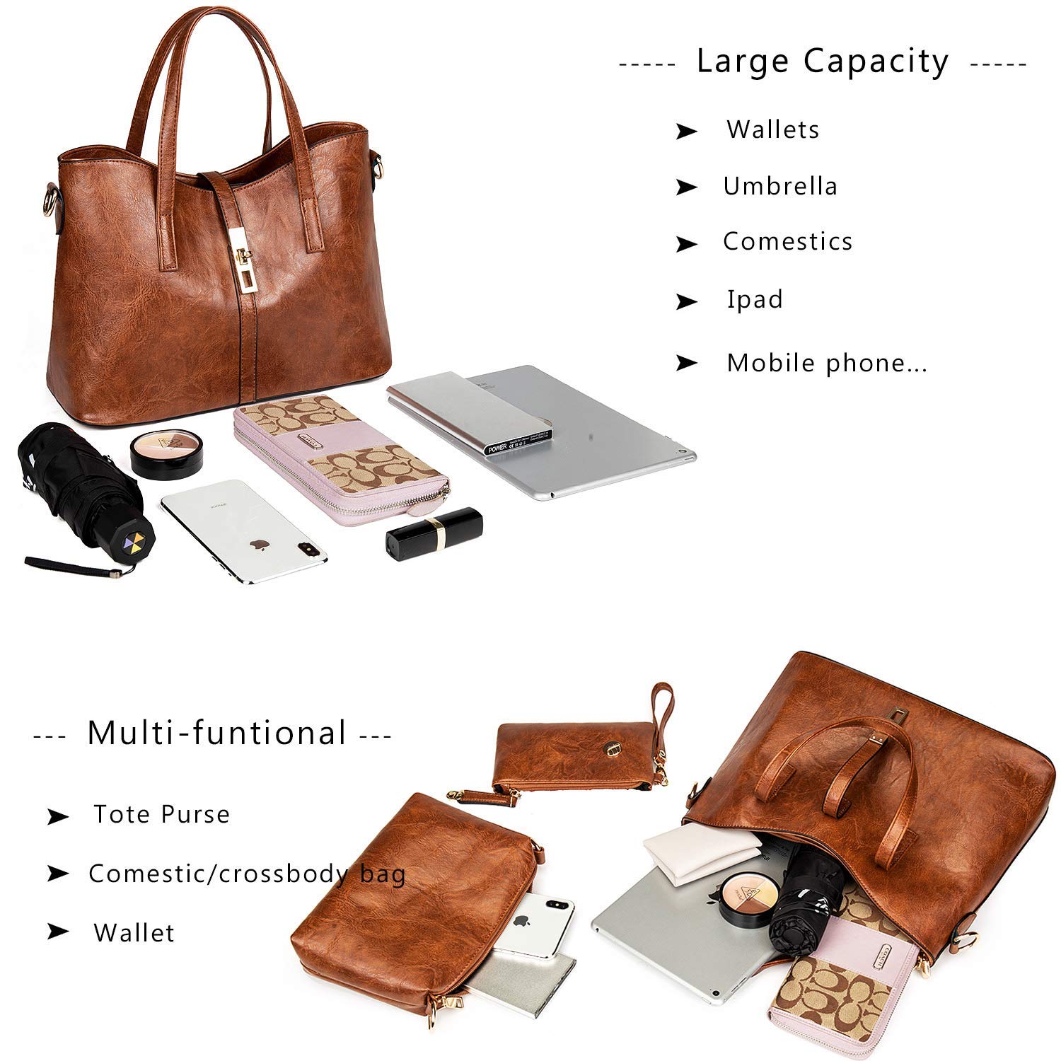 Stylish SYKT Women's Purses & Handbags - Satchel, Shoulder Tote Bags & Wallets Set for Work, Travel & Everyday Use | Fashionable Ladies Accessories Collection