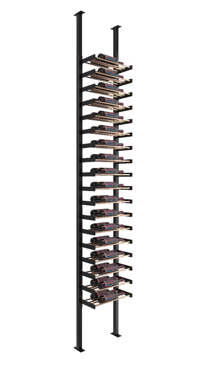 Evolution Wine Wall Single Sided 1 Column Post Kit - Premium Wine Rack System for Home Cellars, Bars & Restaurants