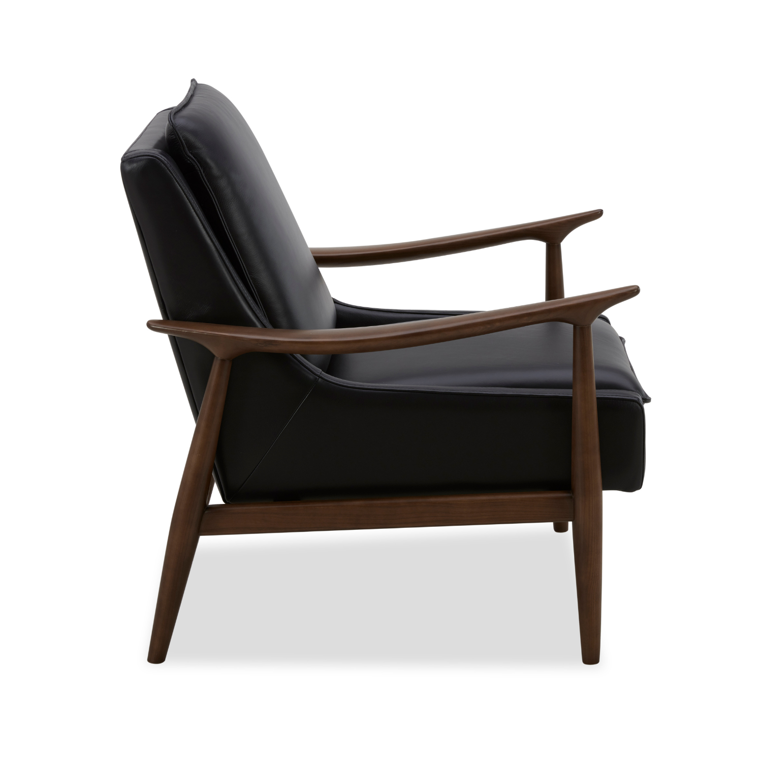 Premium Onyx Leather Nassau Lounge Chair - Modern Comfort for Living Room, Office & Lounge Areas