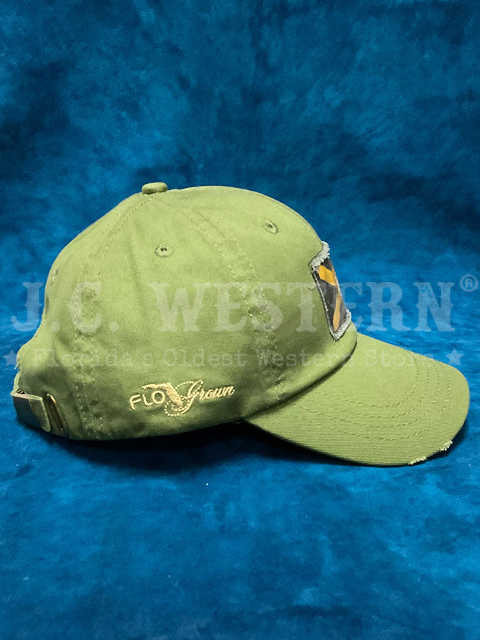 FloGrown FGH 297 Florida Flag Hat - Olive Green Adjustable Baseball Cap for Men & Women - Perfect for Outdoor Activities, Sports, and Patriotic Events