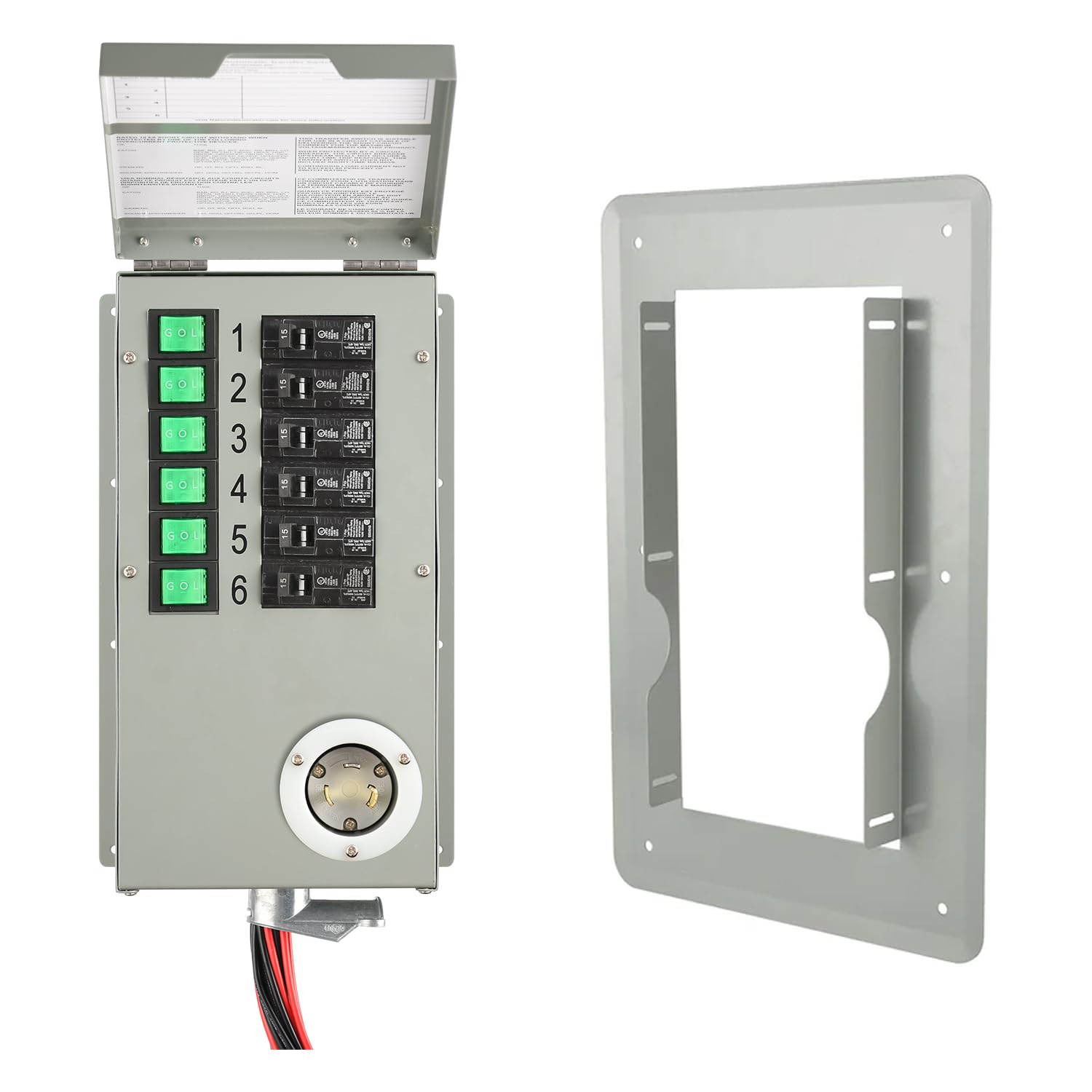 Nature's Generator Transfer Switch - 6 Circuits 120V 30A Power Transfer Kit with Flush Mount Switch | Backup Power Solution for Home, RV & Emergency Use