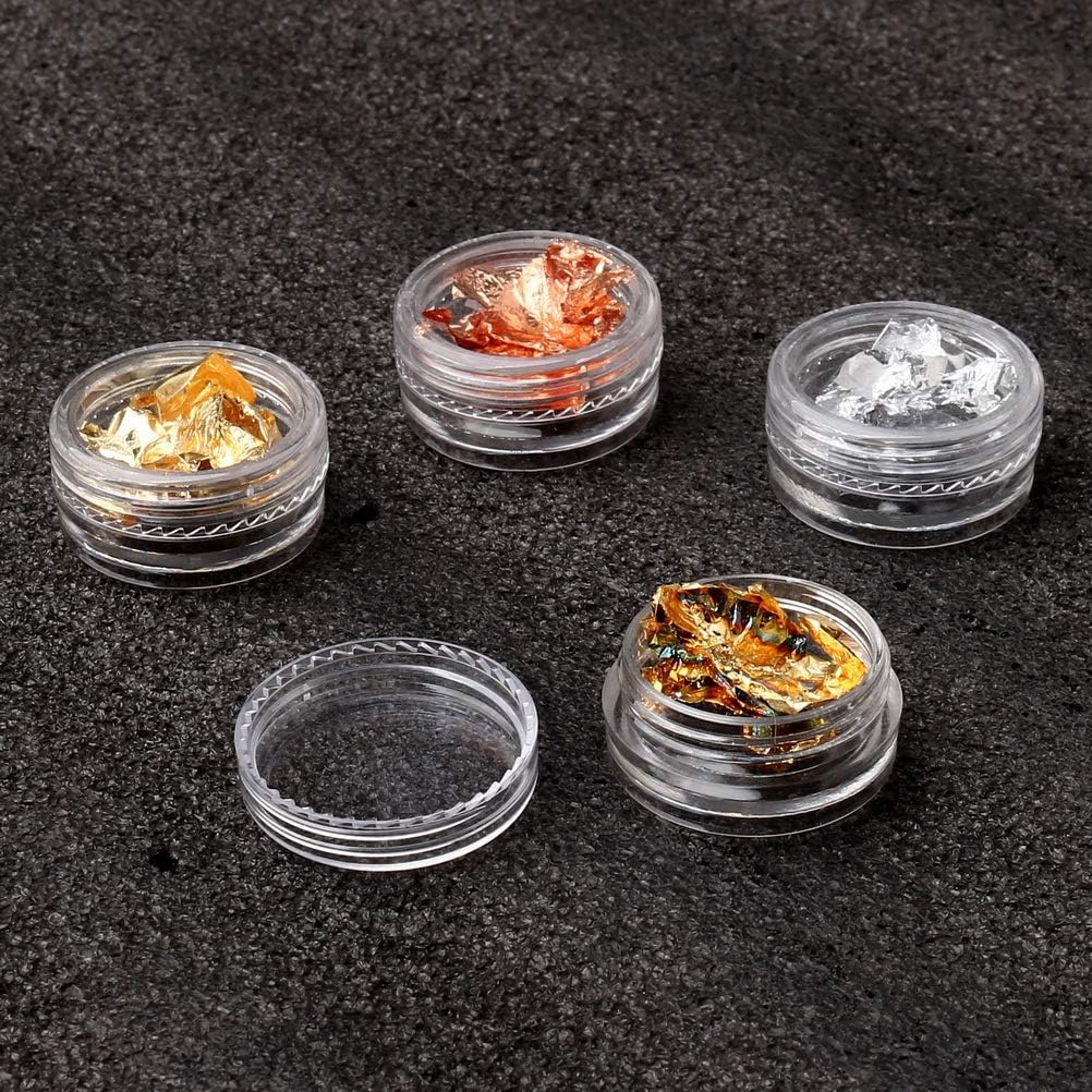 D.B.Z.® 12 Pack Gold Silver Copper Nail Foils - Shimmering Glitter Flakes & Sequins for Nail Art Designs | DIY Manicure, Salon, Party & Special Occasion Nail Decorations