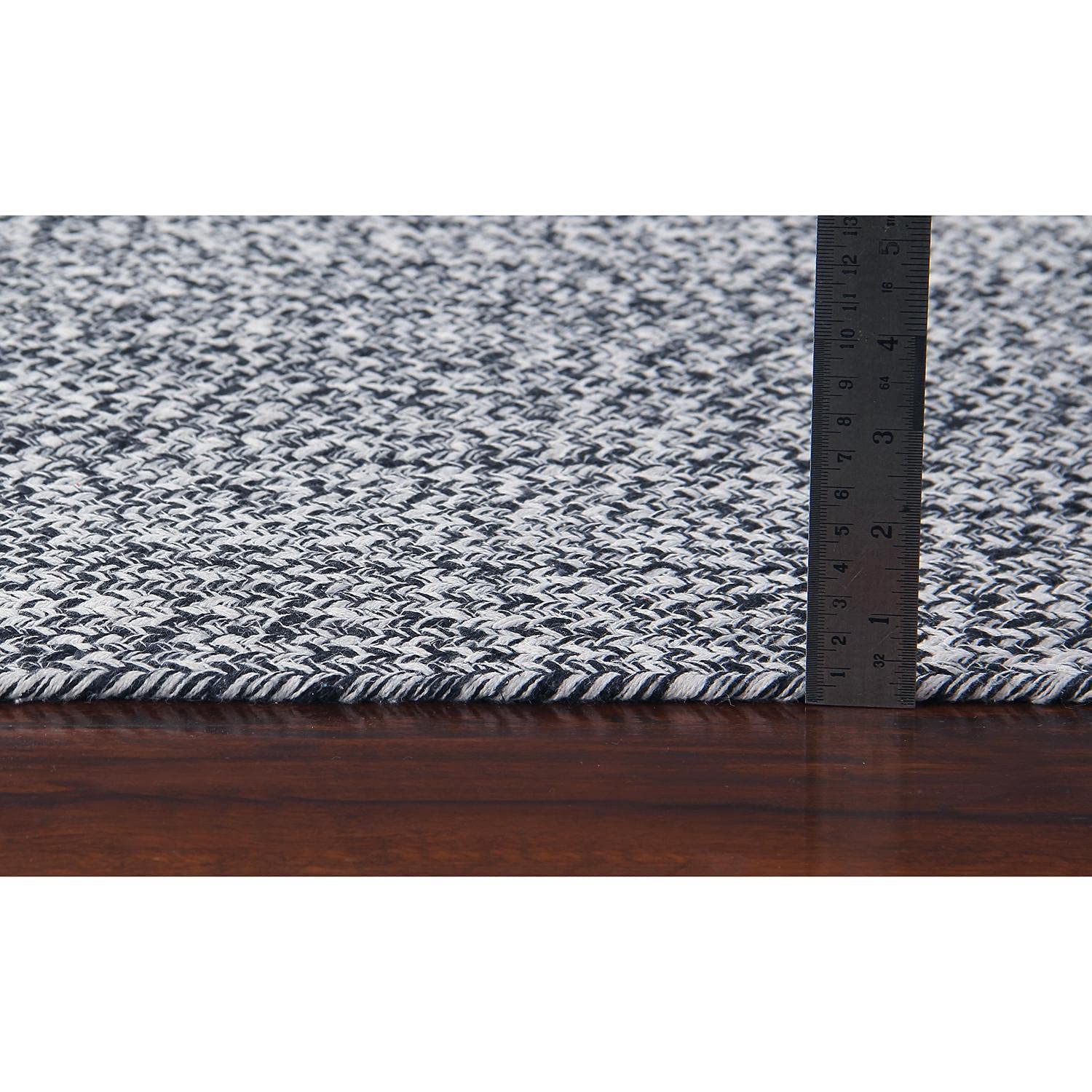 Farmhouse Braided Cotton Reversible Rug - Non-Slip Kitchen & Stair Tread Mat (8