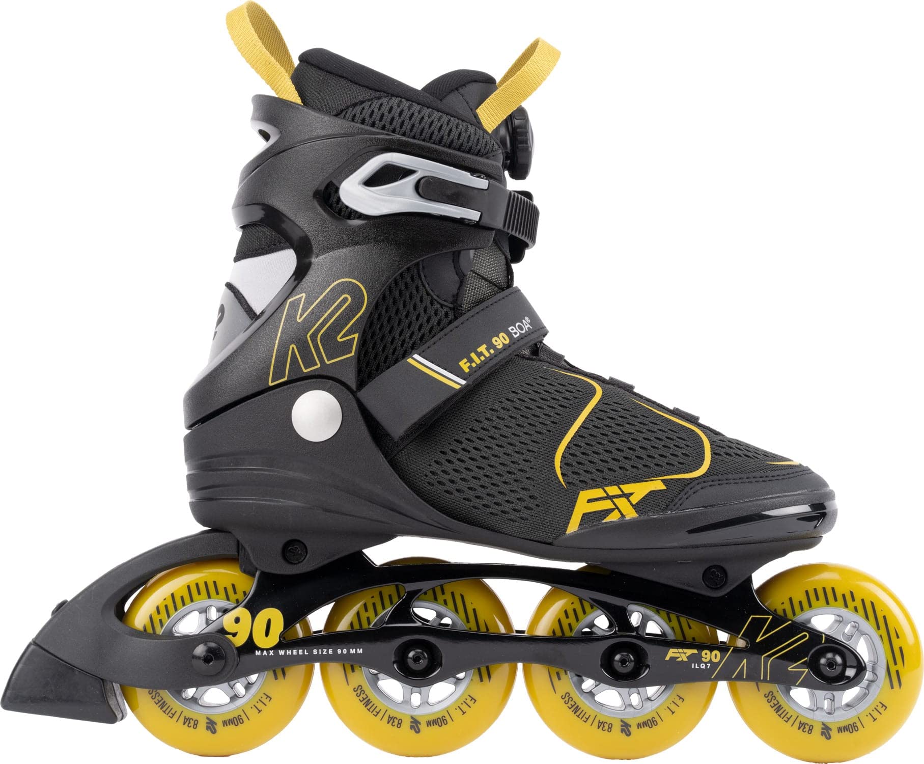 K2 Fit 90 Boa Men's Inline Skates - High-Performance Rollerblades for Fitness, Speed Skating & Outdoor Exercise