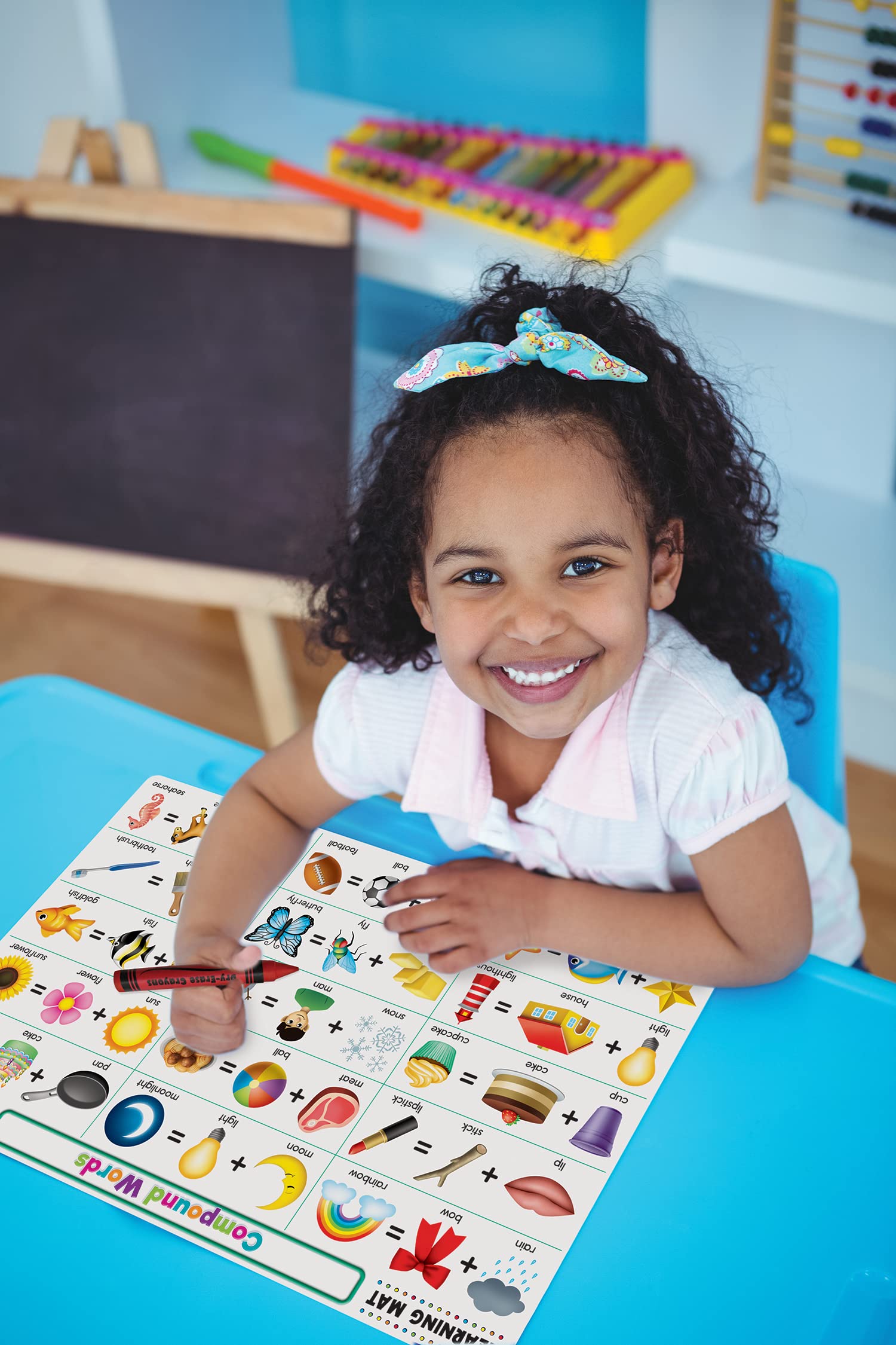 Educational Compound Words Learning Mat for Kids - Interactive Phonics & Vocabulary Activity for Classroom & Homeschool Use