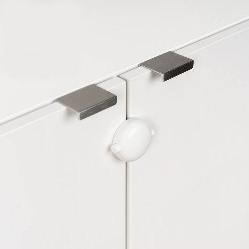 Qdos Adhesive Double Door Lock - Child Safety & Pet Proof - No Drill Installation for Home, Office & Travel Use
