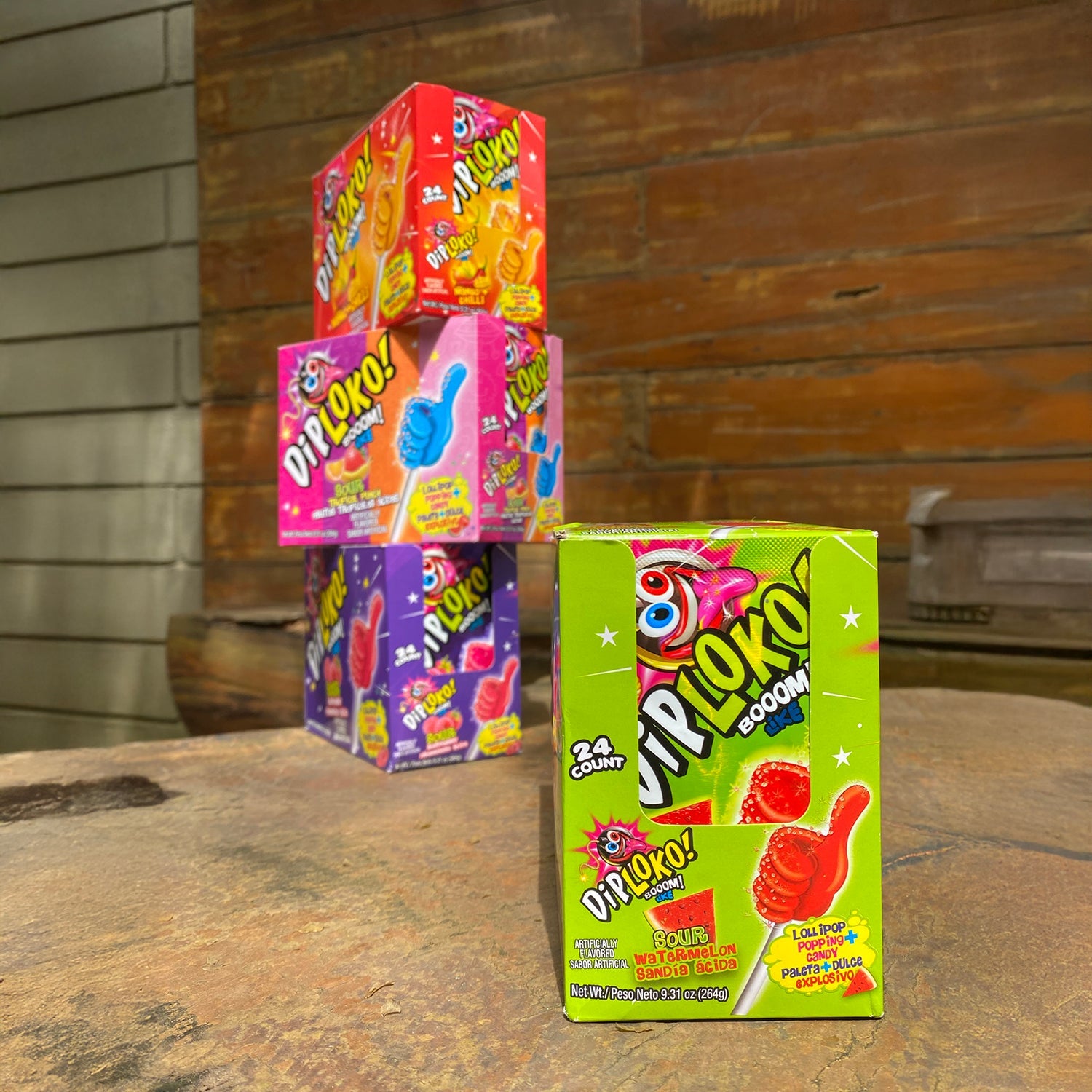 DipLoko! Sour Tropical Punch Candy - 24 Count Box | Sweet & Tangy Tropical Flavored Sour Candy | Perfect for Parties, Movie Nights & Office Snacks