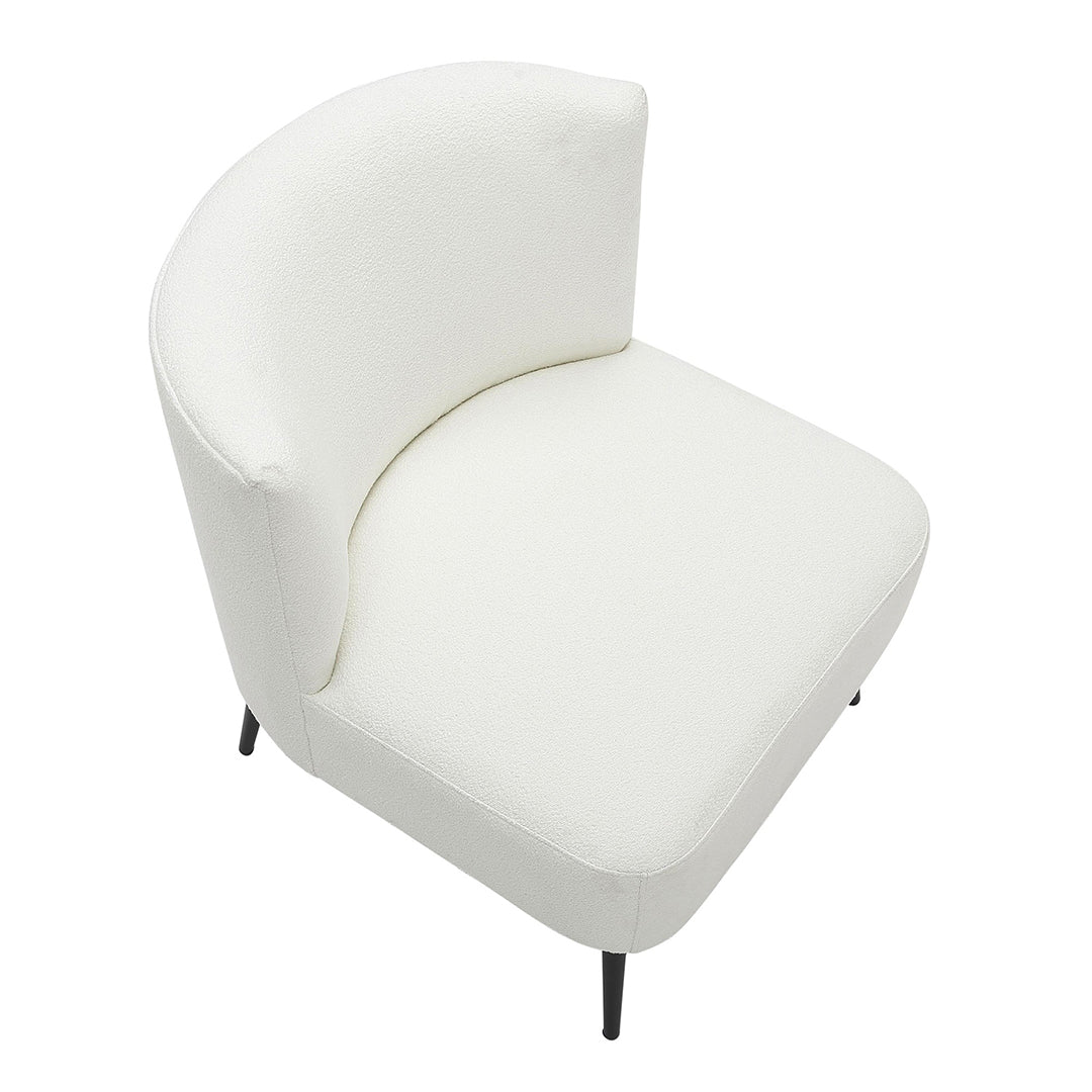 Fran Slipper Chair - Modern Accent Chair for Living Room, Bedroom & Office - Comfortable Upholstered Lounge Chair with Sturdy Wooden Legs - Perfect for Reading, Relaxing & Small Spaces
