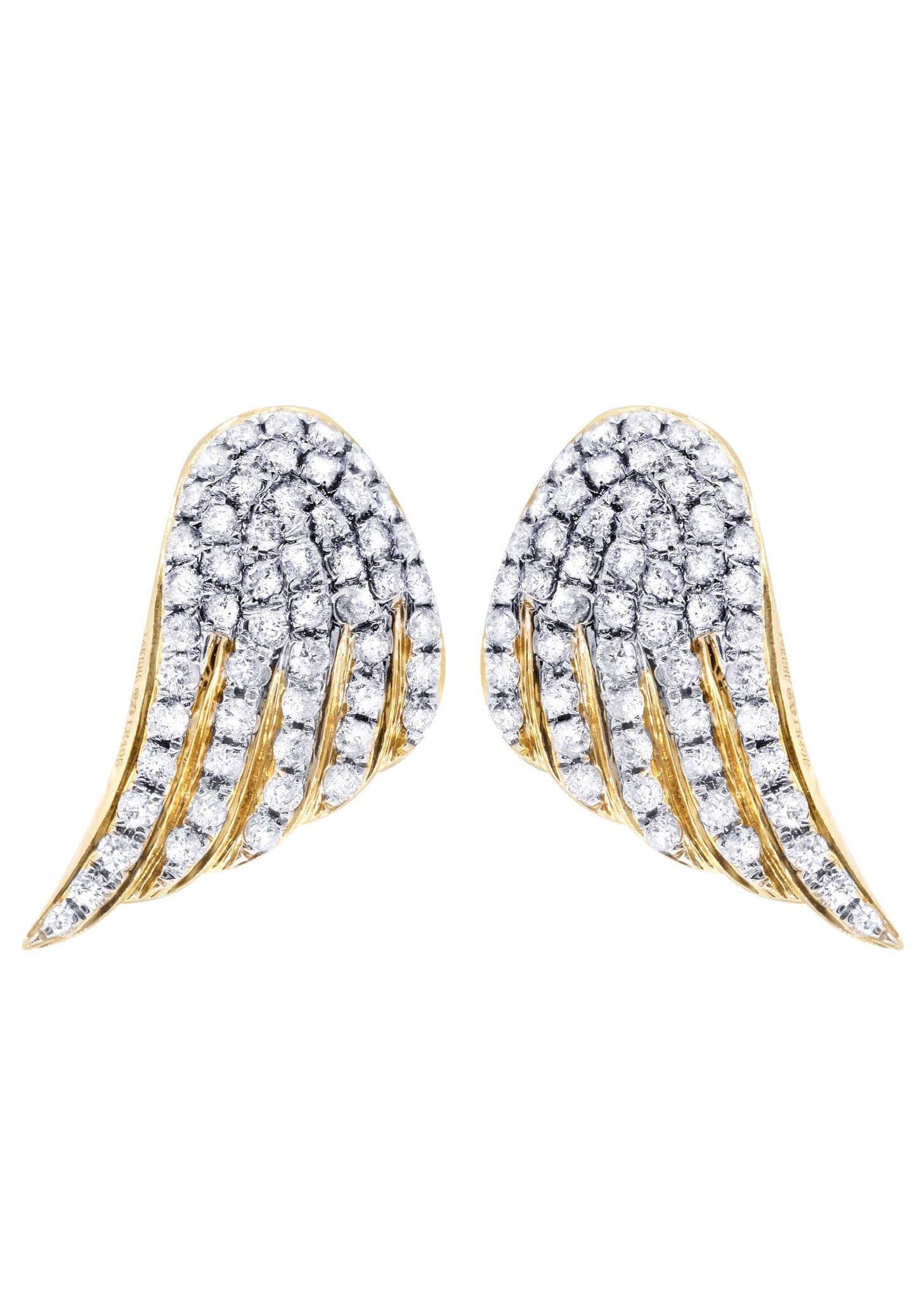 14K Yellow Gold Diamond Earrings for Men - 0.9 Carat Stud Earrings | Perfect for Gifts, Weddings & Special Occasions