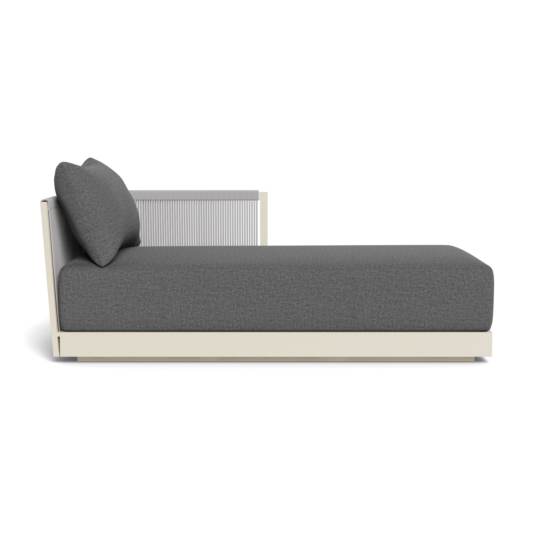 Antigua Chaise Lounge Chair - Modern Right-Arm Accent Chair for Living Room, Bedroom, or Office - Comfortable Upholstered Reading Chair with Sturdy Metal Legs