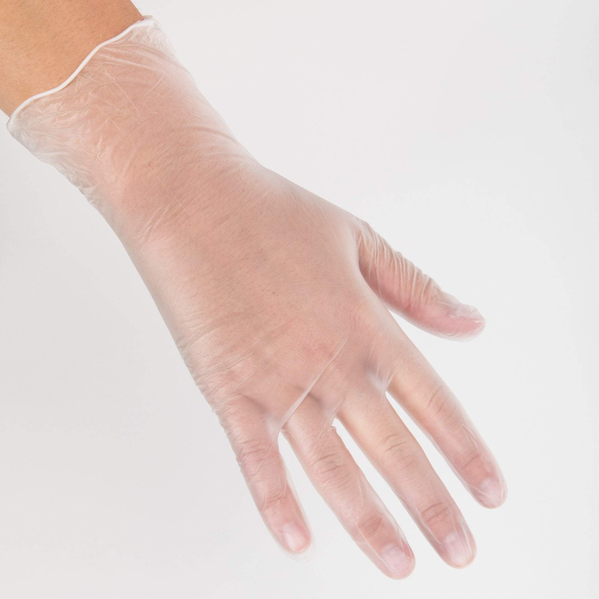 Disposable Clear Vinyl Gloves 100 Pack - Food Safe, Latex Free - Perfect for Food Handling, Cleaning & Medical Use