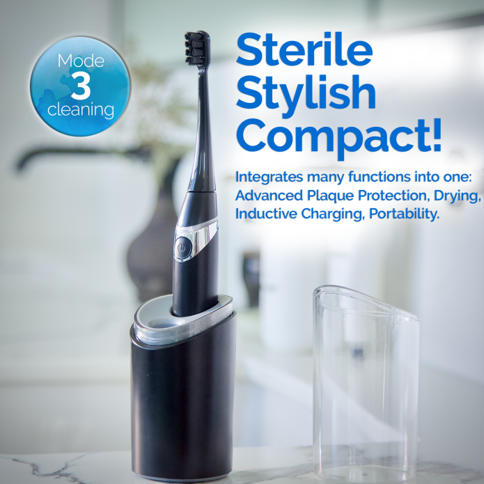 DentaSonique Electric Toothbrush - Rechargeable Sonic Toothbrush with 3 Brush Heads, Whitening & Gum Care - Perfect for Travel & Home Oral Hygiene