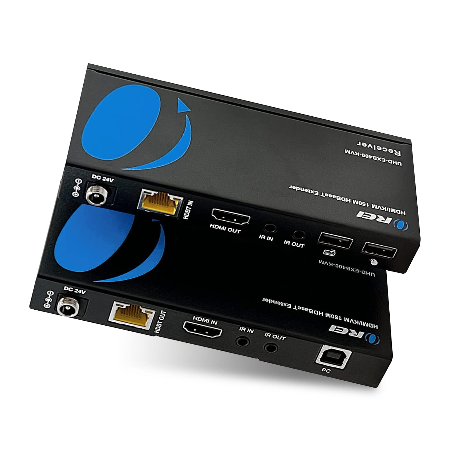OREI 4K@60Hz KVM HDMI Extender Over Ethernet with PoC | Single HDBaseT CAT5e/CAT6A/CAT7 Cable | Up to 400 Feet 4:4:4 | Remote, Keyboard, Mouse & USB Control | Perfect for Home Theater, Gaming & Office Setup