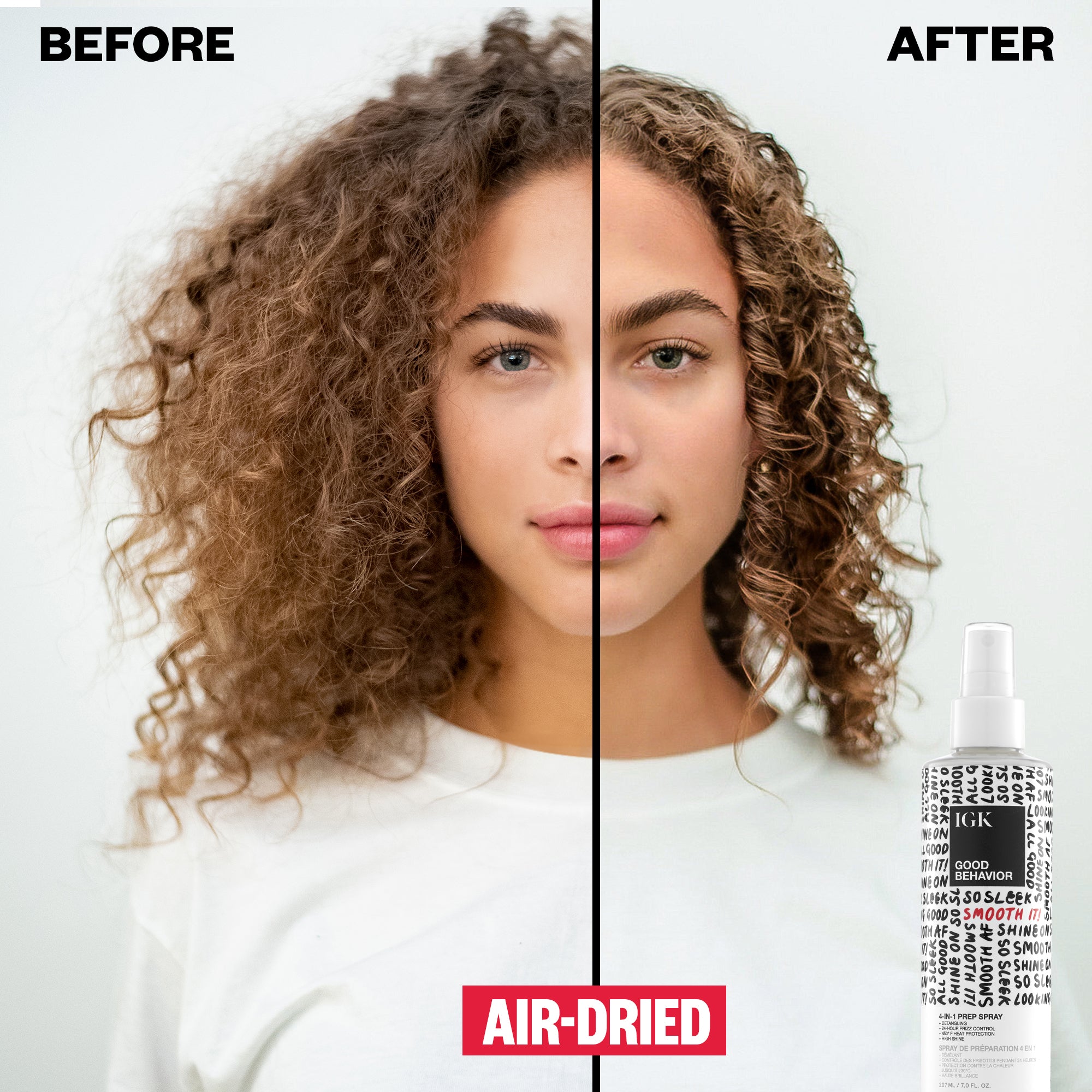 Good Behavior 4-in-1 Prep Spray for Hair & Skin - Detangling, Shine Enhancing, Heat Protecting & Frizz Control | Perfect for Styling, Salon Use & Daily Hair Care