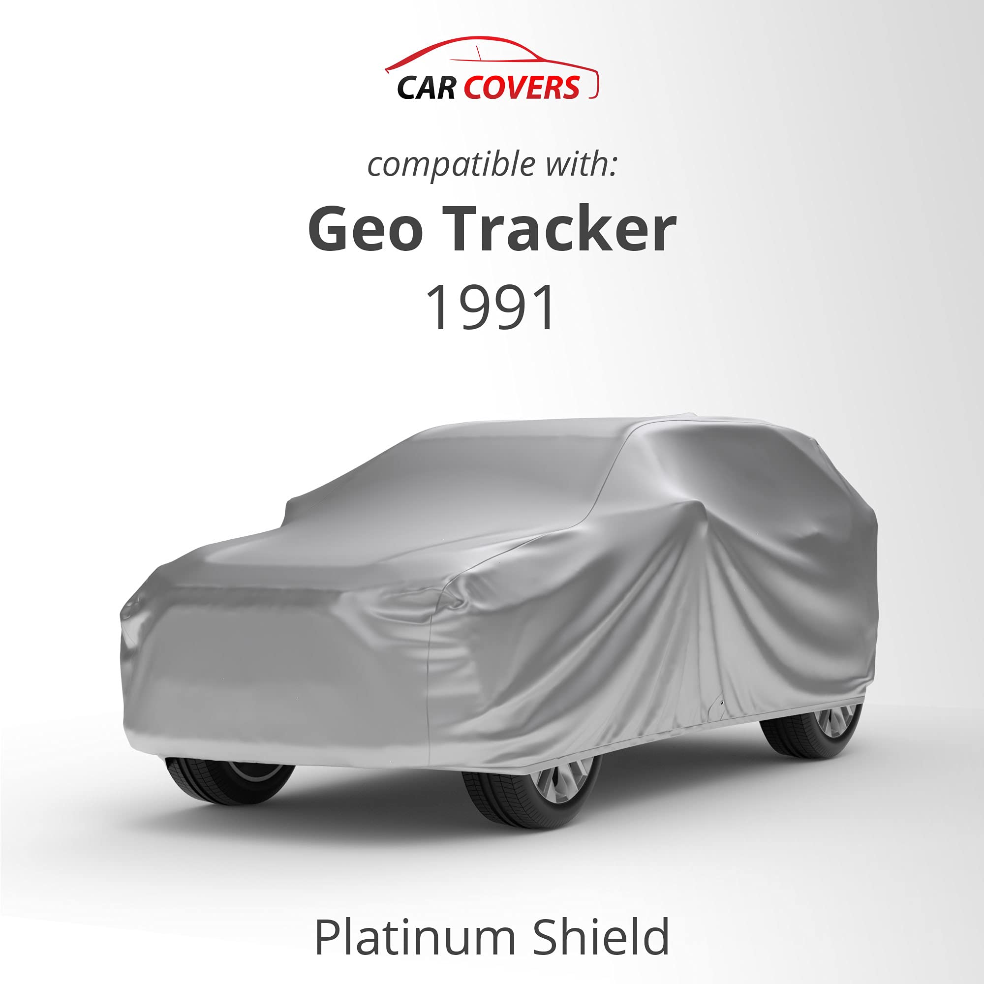 **Weatherproof SUV Cover for 1991 Geo Tracker - Waterproof, Snow & UV Protection - Fleece Lining - Includes Cable Lock, Storage Bag & Wind Straps - Perfect for Outdoor & Indoor Car Protection**