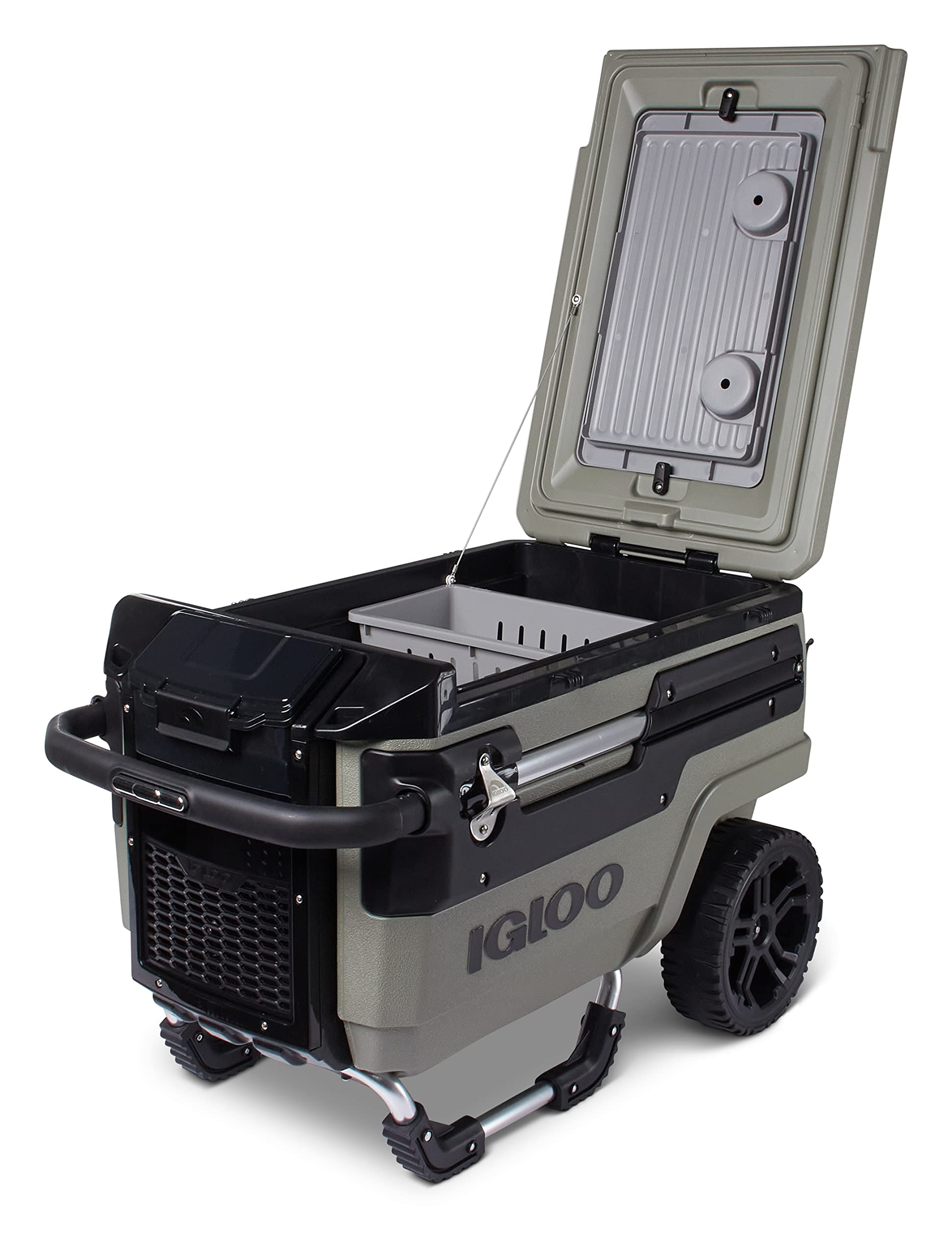 Igloo Trailmate Journey 70Qt Wheeled Cooler - Heavy Duty Insulated Hard Shell Ice Chest for Camping, Beach, Tailgating & Outdoor Adventures