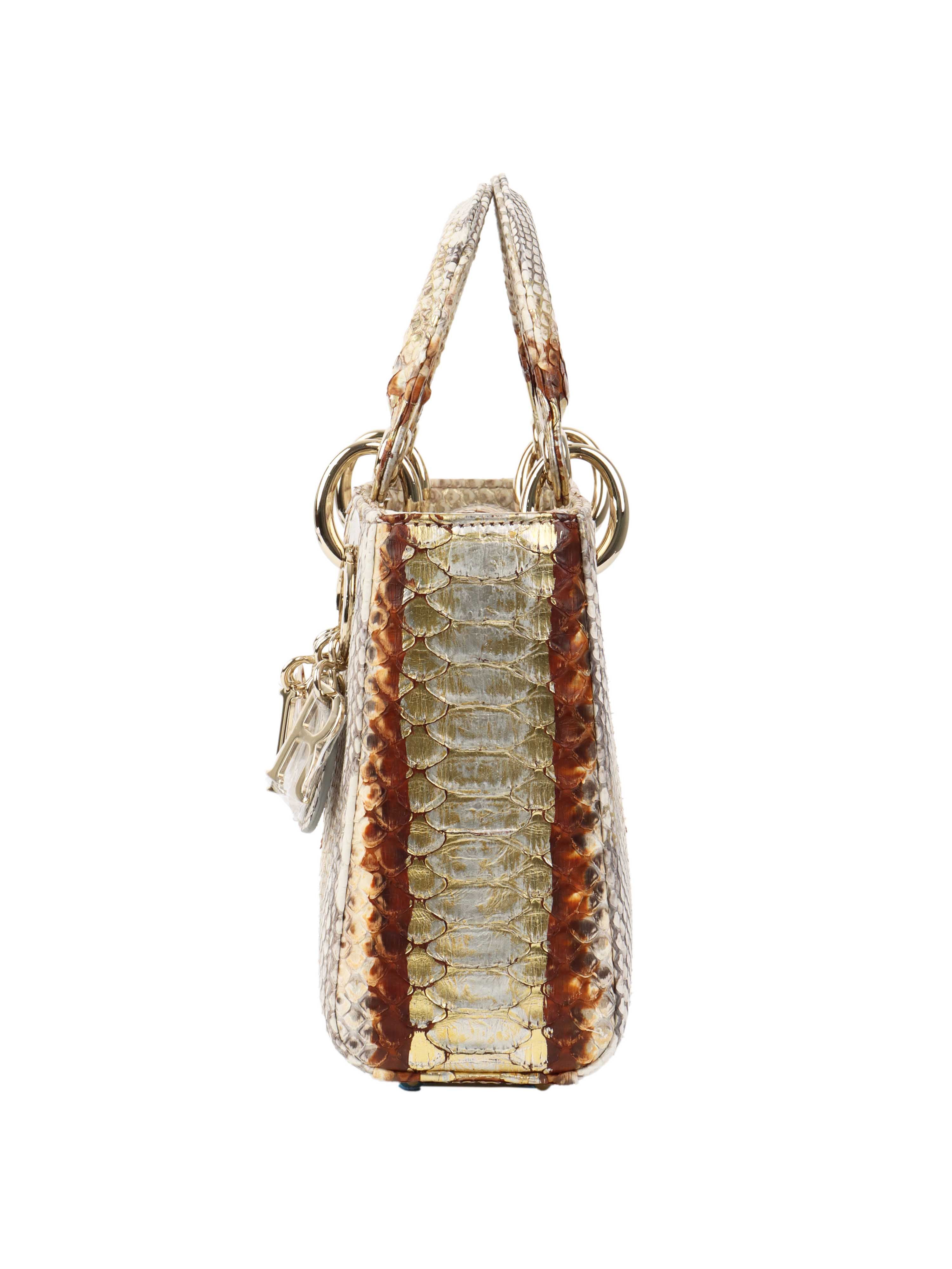 Dior Mini Python Lady Dior Handbag - Luxury Designer Crossbody Bag for Women | Perfect for Parties, Weddings & Special Occasions