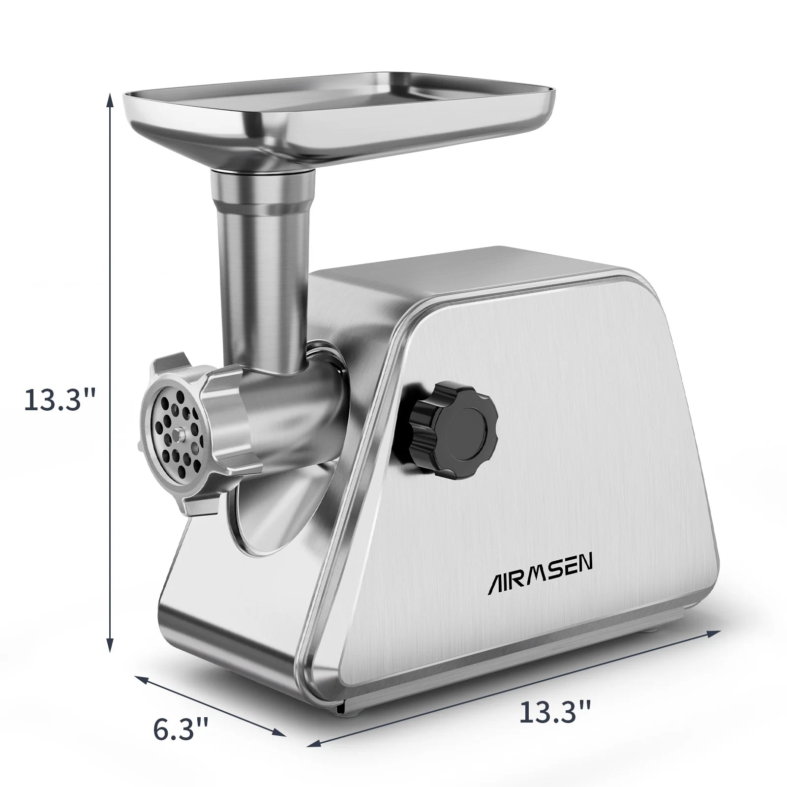 Premium Electric Meat Grinder - 3-in-1 Stainless Steel Mincer with 2 Blades & 3 Plates, Sausage & Kubbe Maker Kit for Home Kitchen & Commercial Use - Perfect for Ground Beef, Sausages, Burgers & Food Prep