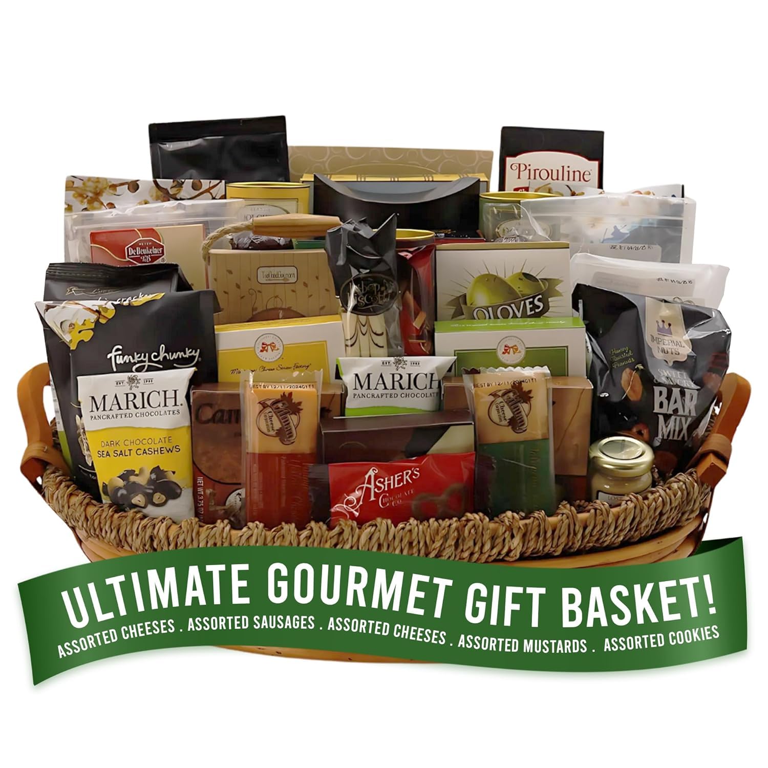 Premium Gourmet Gift Basket - Assorted Crackers, Wafers & Spreads - Handcrafted in USA - Perfect for Holidays, Corporate Gifts & Special Occasions - Luxury Food Gift Box for Birthdays, Anniversaries & Thank You Presents