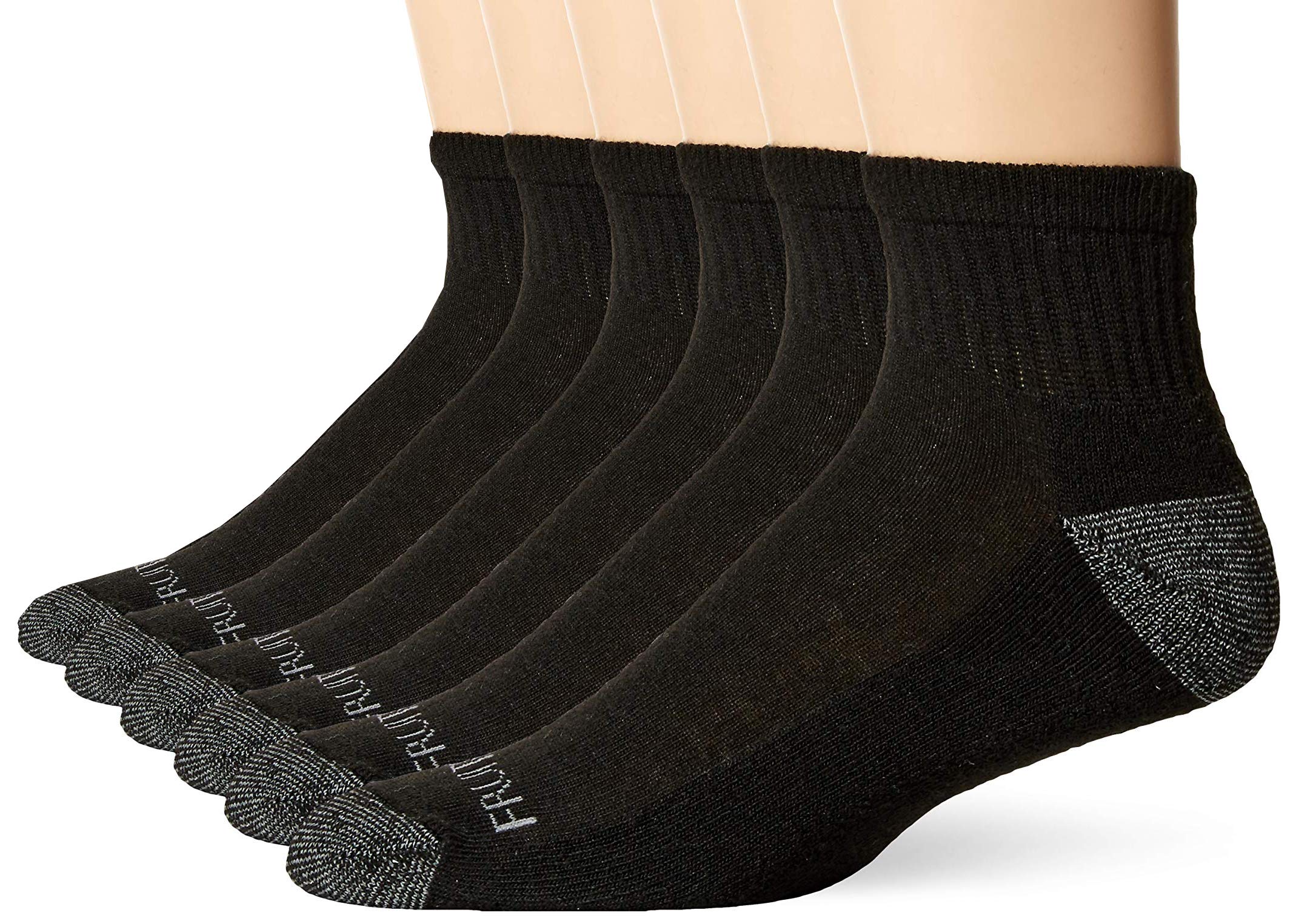 Fruit of the Loom Men's Ankle Socks 6-Pack - Comfortable Cotton Crew Socks for Everyday Wear, Sports & Casual Outfits