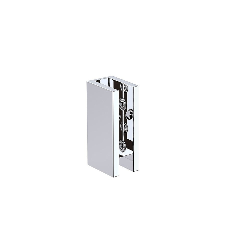 100cm Reeded Glass Shower Screen with Chrome Wall & Floor U Brackets - Frameless Bathroom Enclosure for Modern Home & Spa Style Wet Room