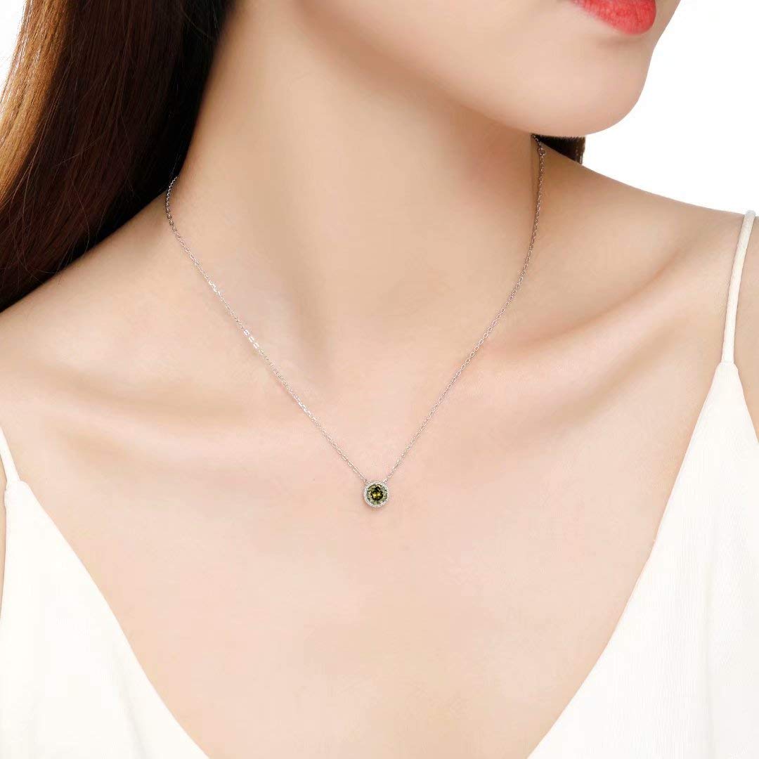 Presentski Sterling Silver 925 Birthstone Necklace for Women - Dainty Solitaire Pendant Jewelry, Elegant Birthday Gift for Mom, Wife, Daughter | Perfect for Anniversaries, Mother's Day & Special Occasions