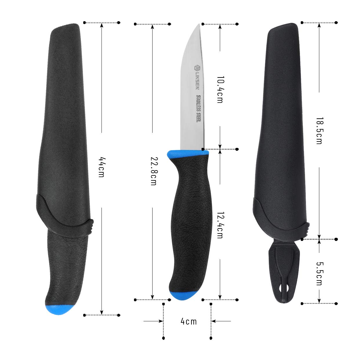 Best Outdoor Survival Knife with Protective Sheath - High Carbon Stainless Steel Fixed Blade Tactical Knife for Camping, Hiking & Bushcraft - Ergonomic Non-Slip Grip for Wilderness Survival & Emergency Preparedness