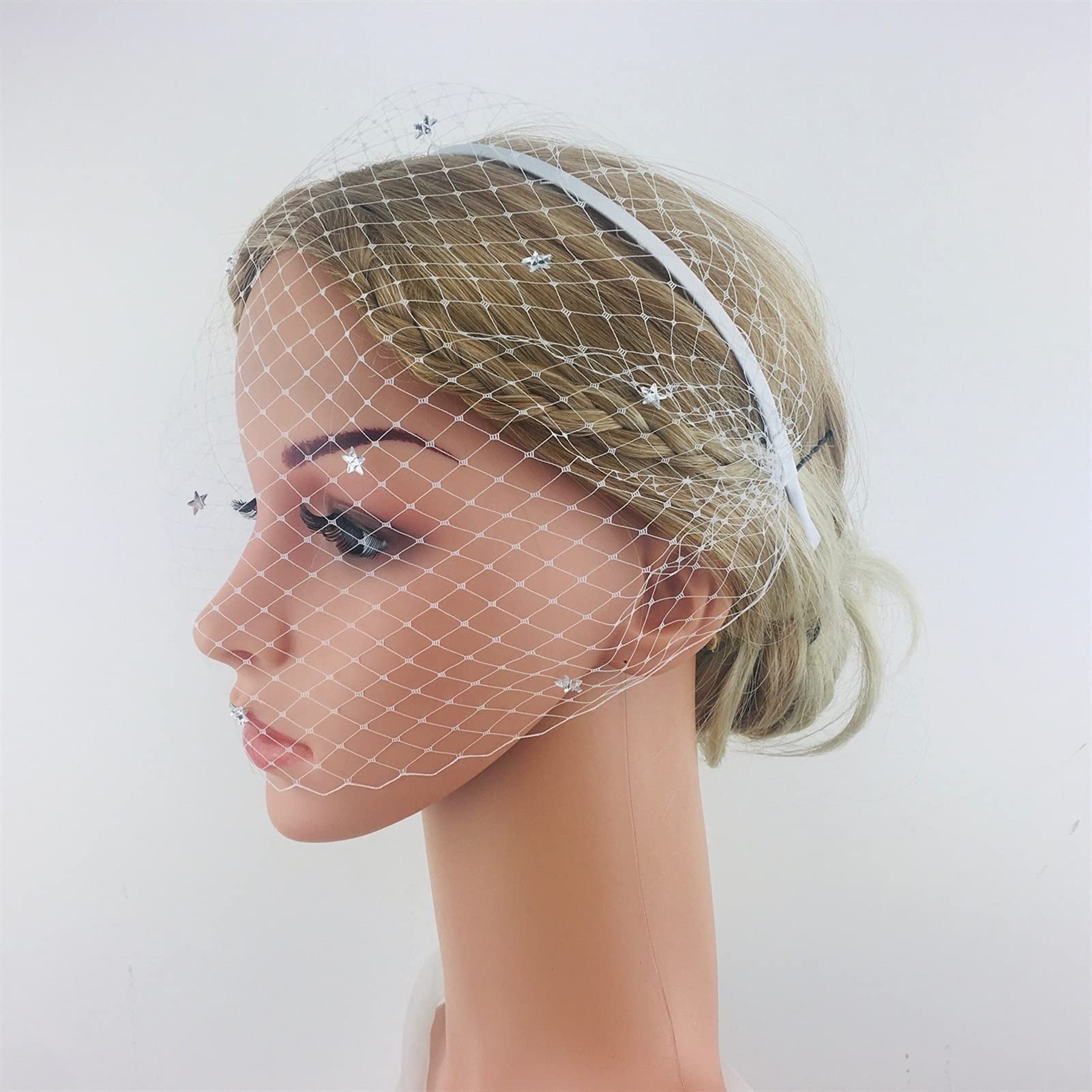 Elegant Bridal Crystal Veil & Wedding Headpiece - Black Wedding Hair Accessories for Bride, Bridesmaid & Formal Events | Perfect for Weddings, Prom & Special Occasions