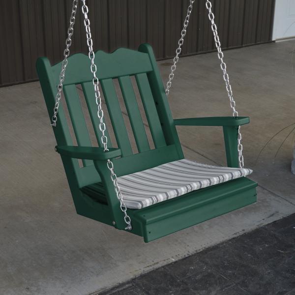 Poly Royal English Chair Swing - Premium Outdoor Hanging Chair for Garden, Patio, and Porch Relaxation