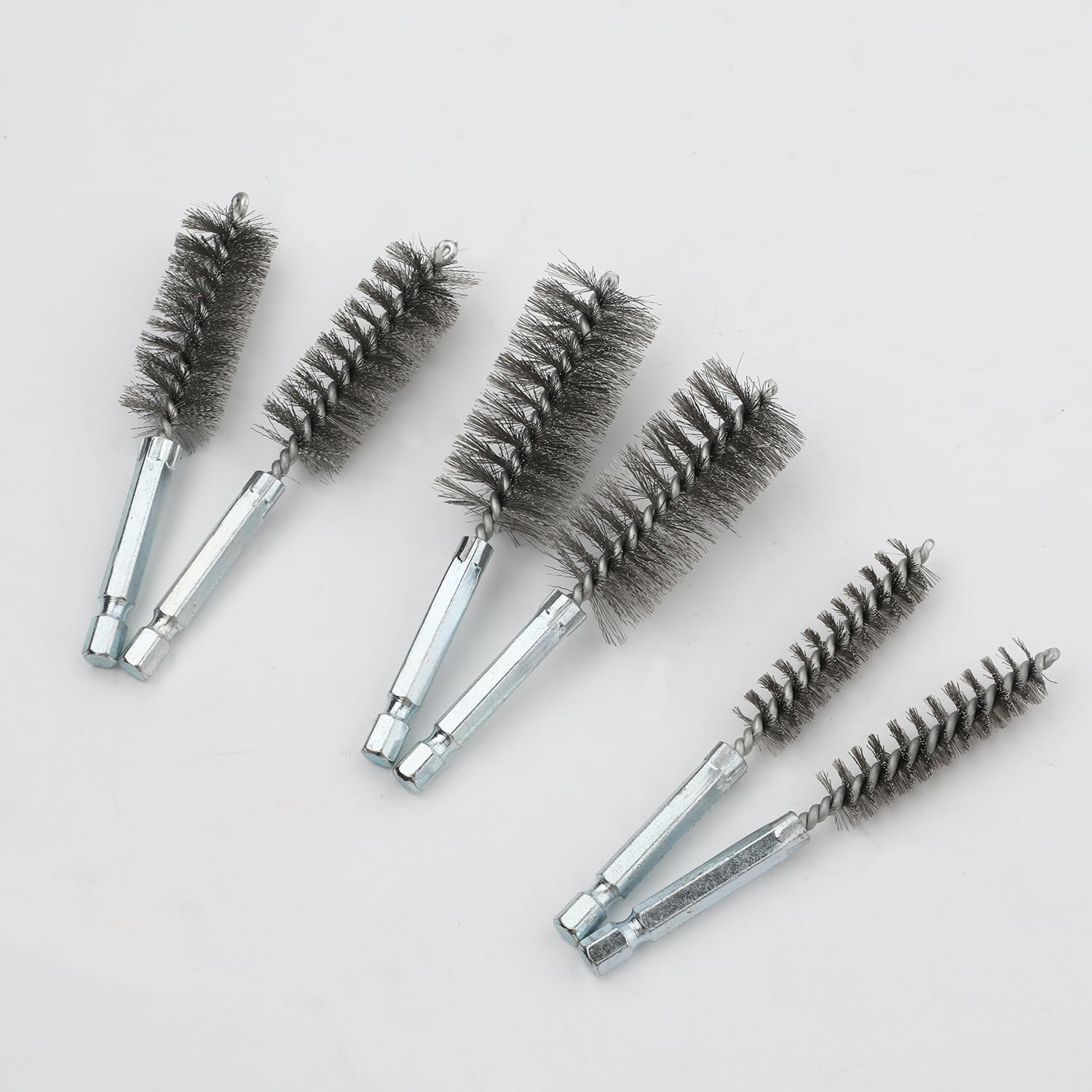 6-Piece Stainless Steel Pipe Cleaning Brush Set - 0.47