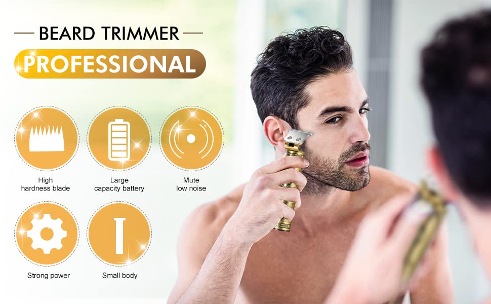 ELEXIQ Professional Hair Trimmer for Men - Adjustable Blade Clipper & Shaver with Retro Oil Head (Buddha/Dragon Style) for Precise Close Cut - Perfect for Home Grooming, Barber Shops & Travel