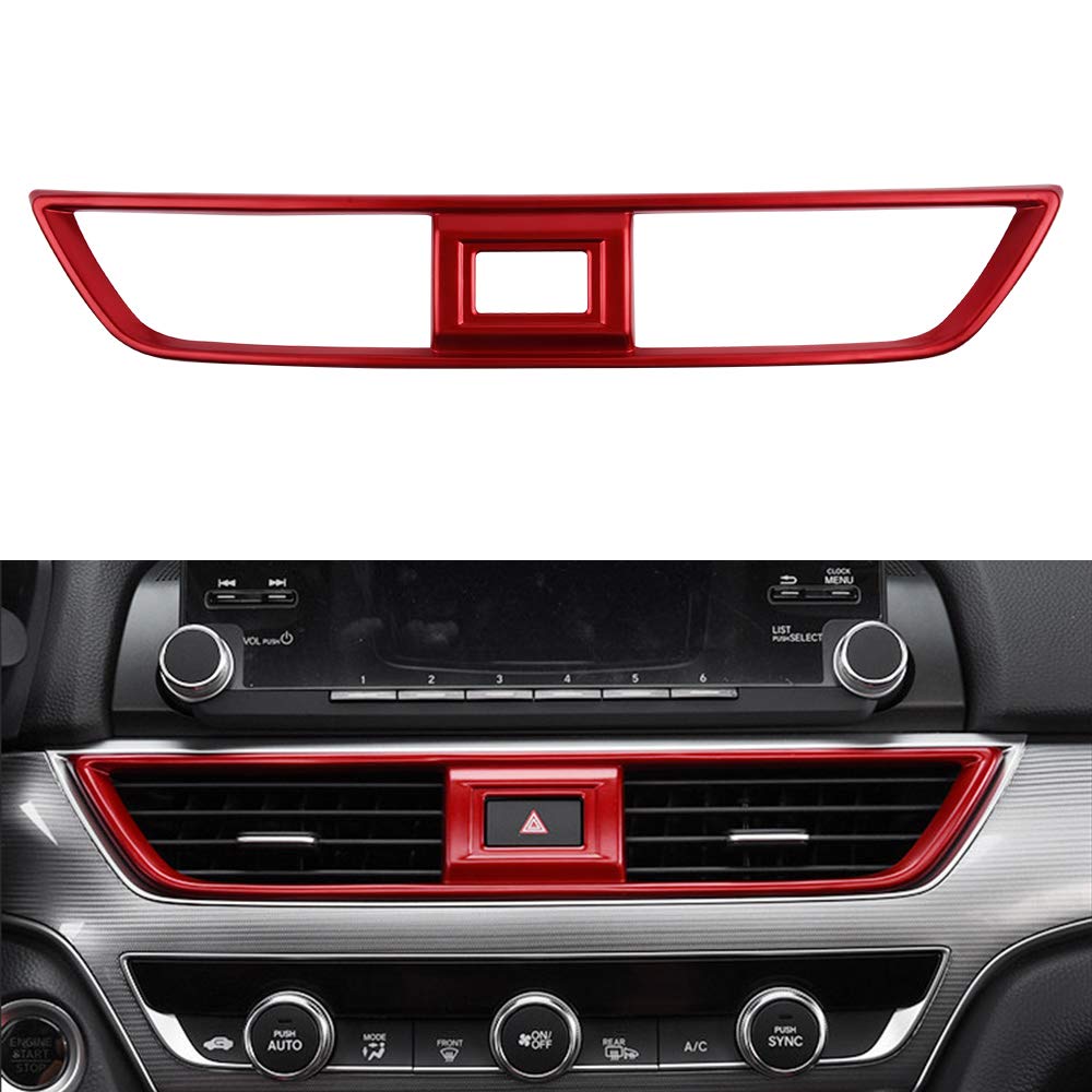 LECART Red Air Vent Cover for Honda Accord 10th Gen (2018-2020) | Center Dashboard Vent Trim | Interior Car Accessories | Pack of 1 | Perfect for Customizing & Protecting Your Vehicle's Air Vents