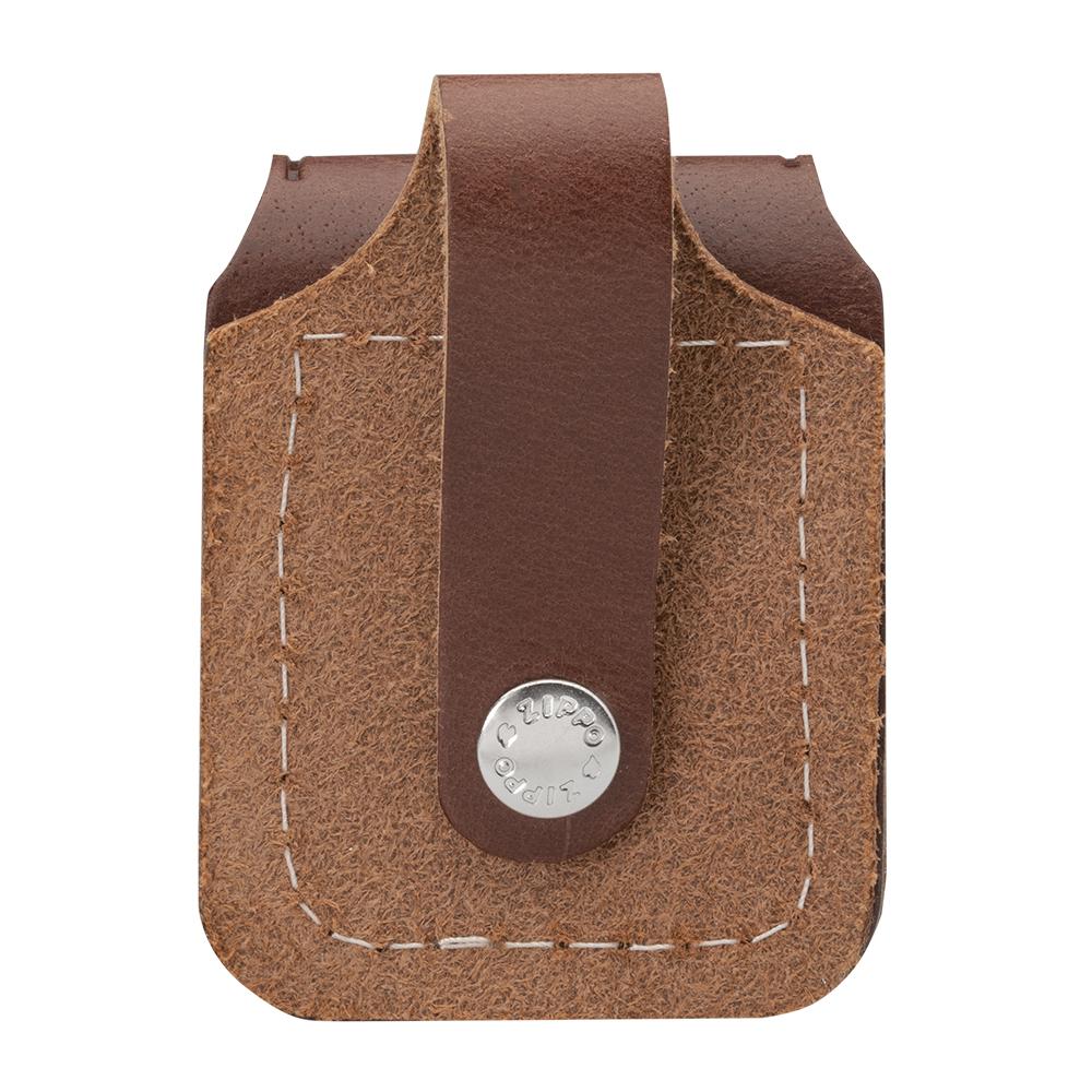 Zippo Brown Leather Lighter Case with Belt Loop - Durable Pouch for Zippo Lighters, Perfect for Outdoor Camping, Hiking & Everyday Carry (EDC) Accessories