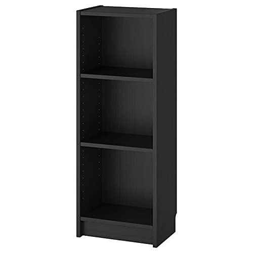 IKEA Billy Bookcase - Black-Brown Bookshelf with Adjustable Shelves for Home Office, Living Room & Bedroom Storage Organization