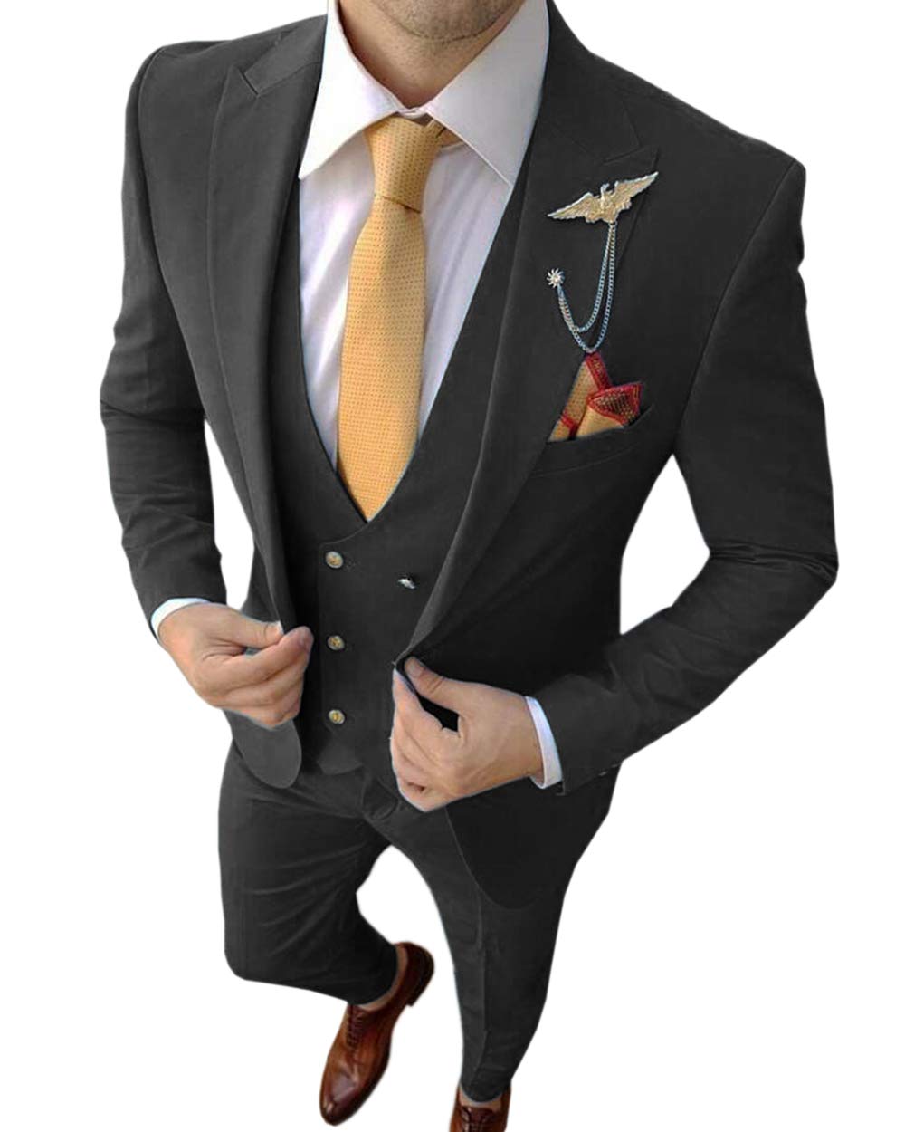 Stylish Plus Size Men's Wedding Suits - 3 Piece Groom Tuxedo Set in Vibrant Colors | Perfect for Formal Weddings, Prom & Special Occasions