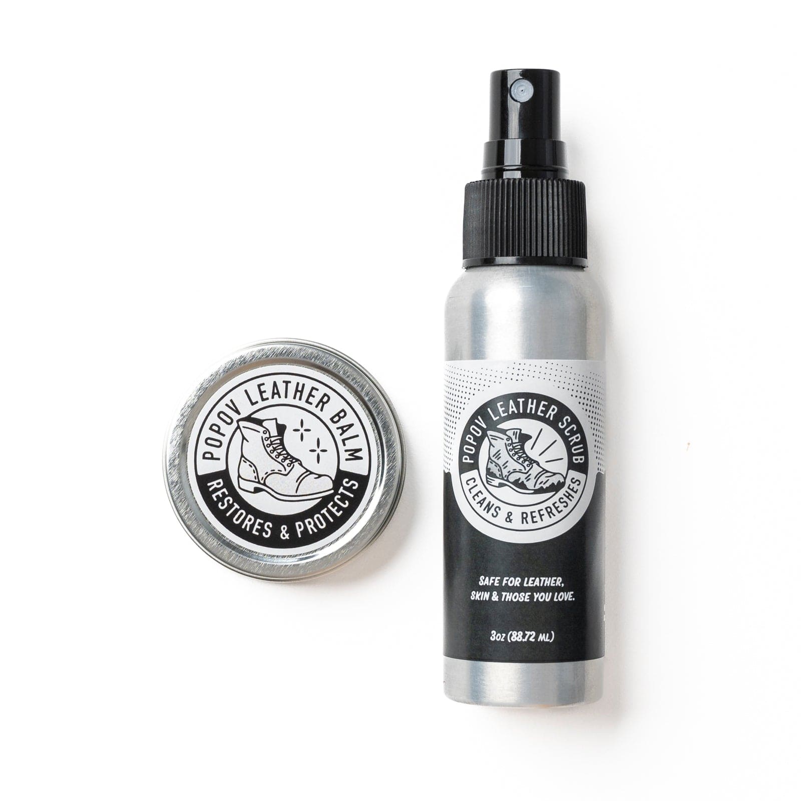 Premium Leather Care Kit by Popov – Conditioner, Cleaner & Protector for Handbags, Shoes, Jackets & Furniture – Restore & Protect Genuine Leather
