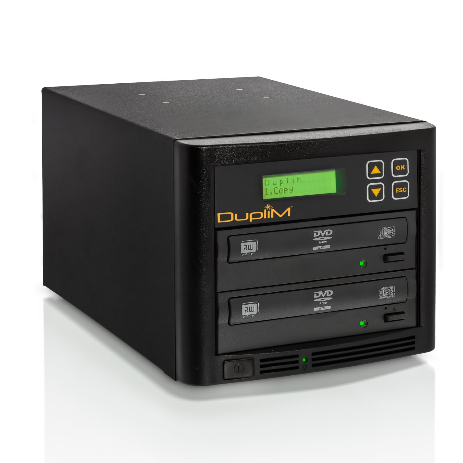 DupliM 1 to 1 DVD CD Cloner Duplicator - Stand-Alone Disc Copier Burner for Home & Office Use - Perfect for Backups, Data Archiving & Media Distribution