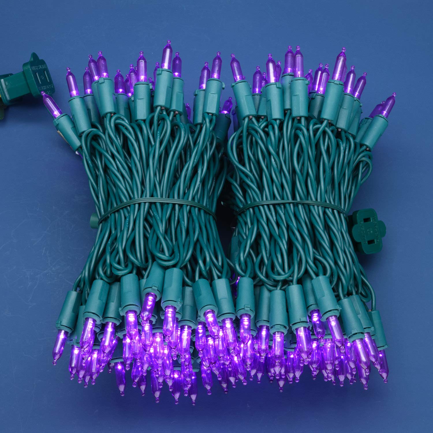 200 Count Purple LED Christmas Lights - 66 ft Green Wire, UL Certified Commercial Grade Holiday String Lights for Indoor & Outdoor Decor - Perfect for Christmas Trees, Parties, and Home Decoration