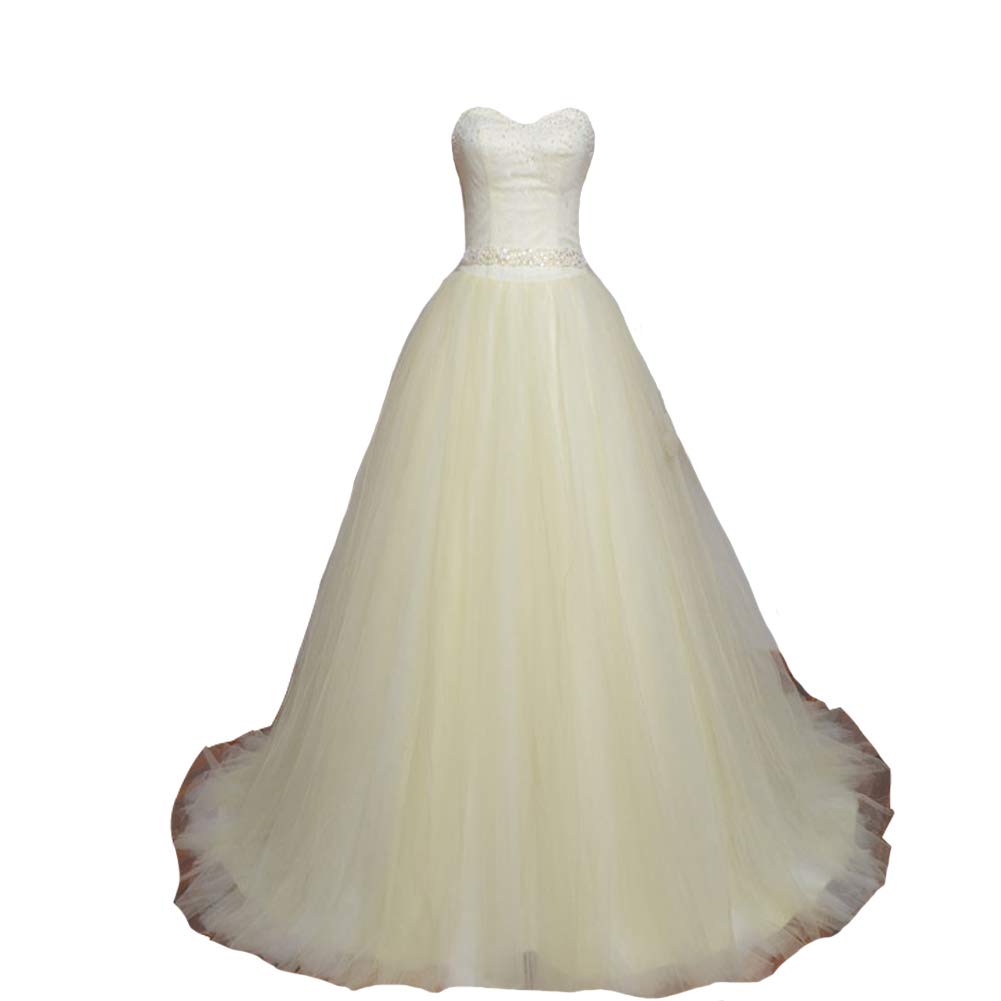 Kivary® Sweetheart Lace and Tulle White Formal Corset Beaded Prom Quinceanera Dresses - Elegant Evening Gown for Homecoming, Wedding, and Special Occasions