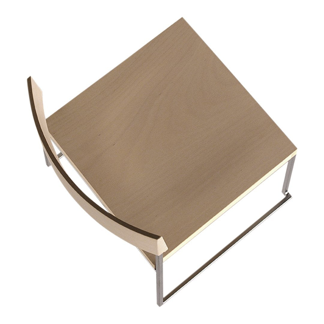 Modern Cuba Dining Chair with Sled Base - Unupholstered Wooden Frame for Kitchen, Dining Room, and Office - Minimalist Scandinavian Design