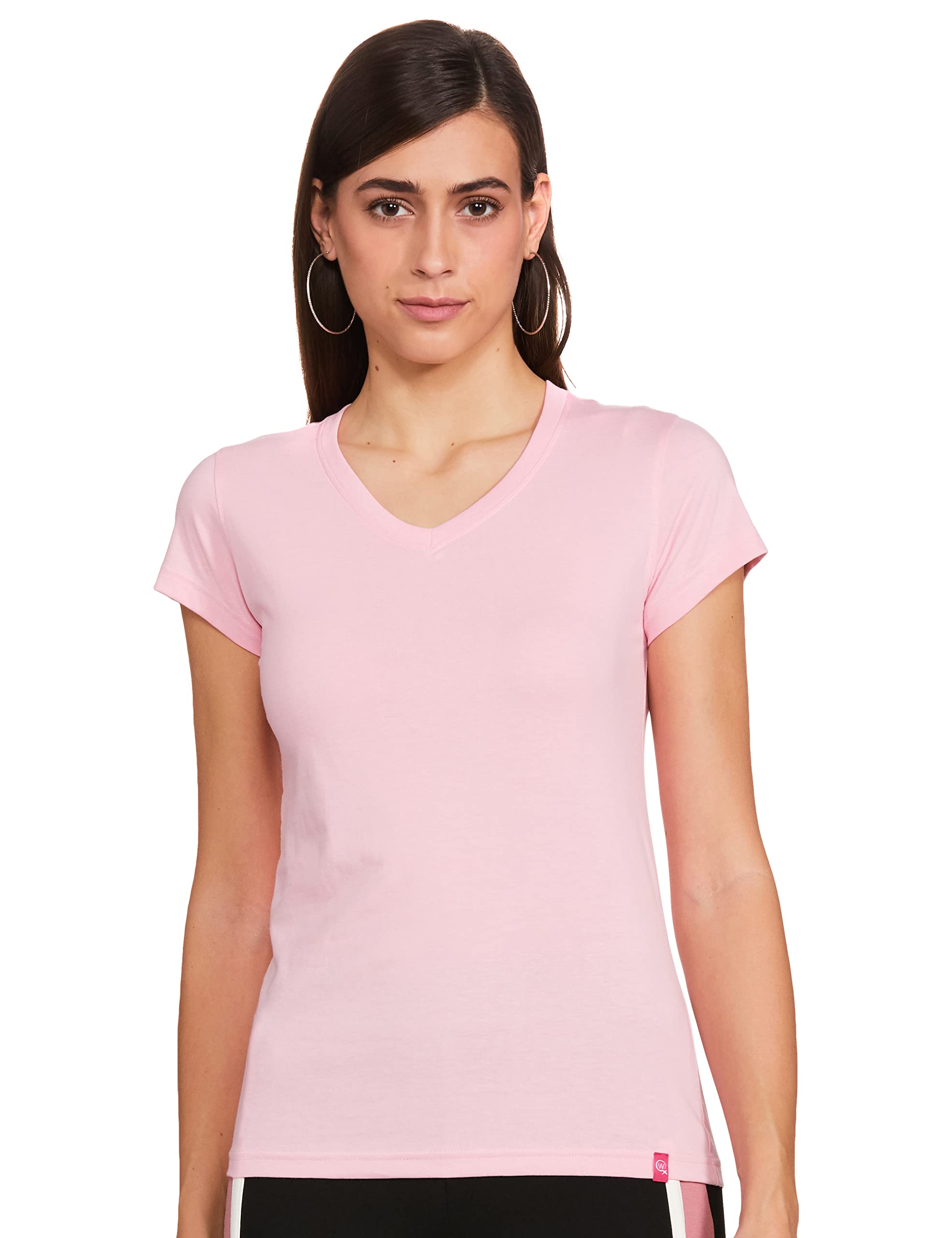 Macrowoman W-Series Women's Basic Cotton T-Shirt - Regular Fit Solid Color Casual Tee for Everyday Wear, Work & Weekend Outfits