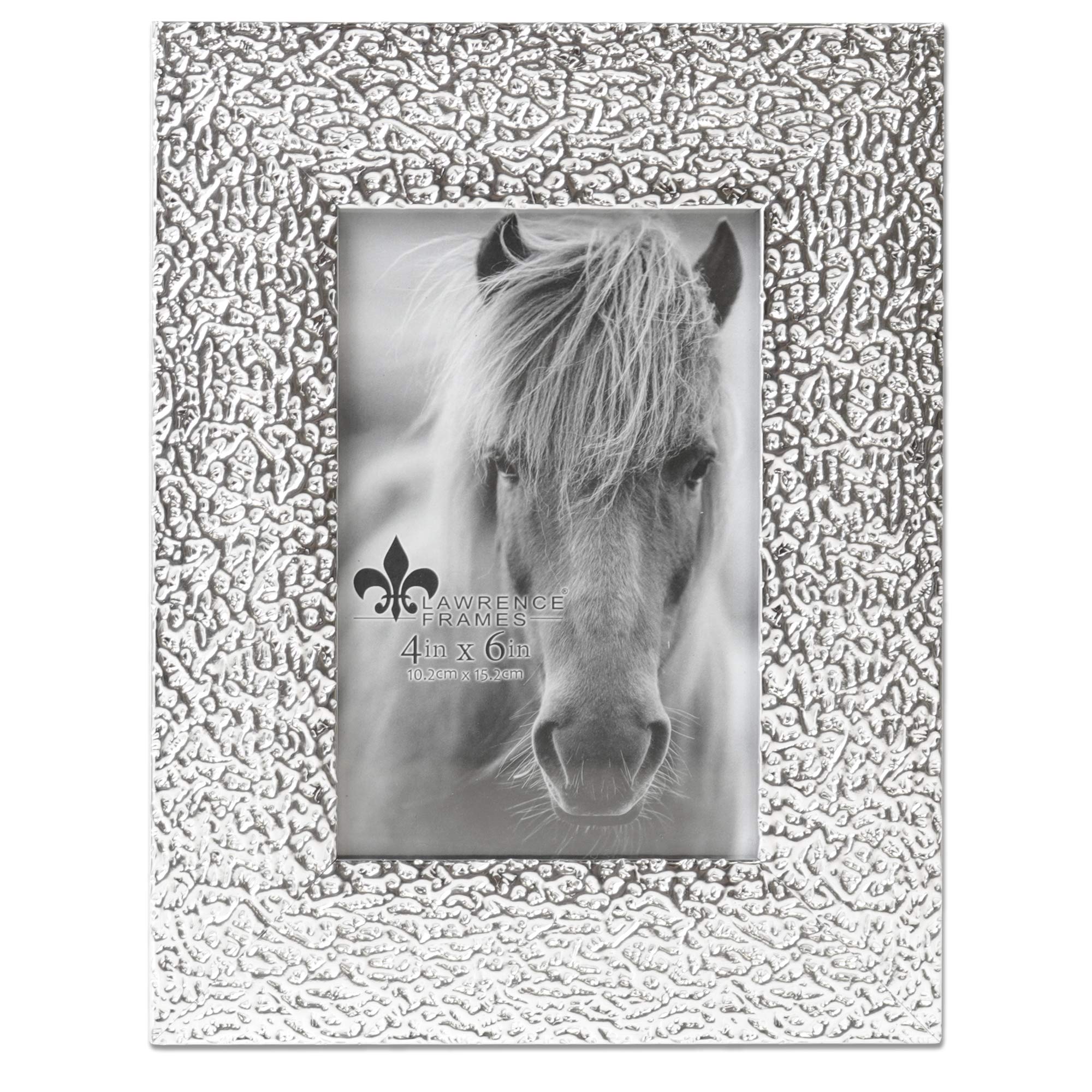 Lawrence Frames 4x6 Silver Picture Frame - Elegant Home Decor for Photos, Wall Display, and Gifts - Perfect for Living Room, Bedroom, or Office