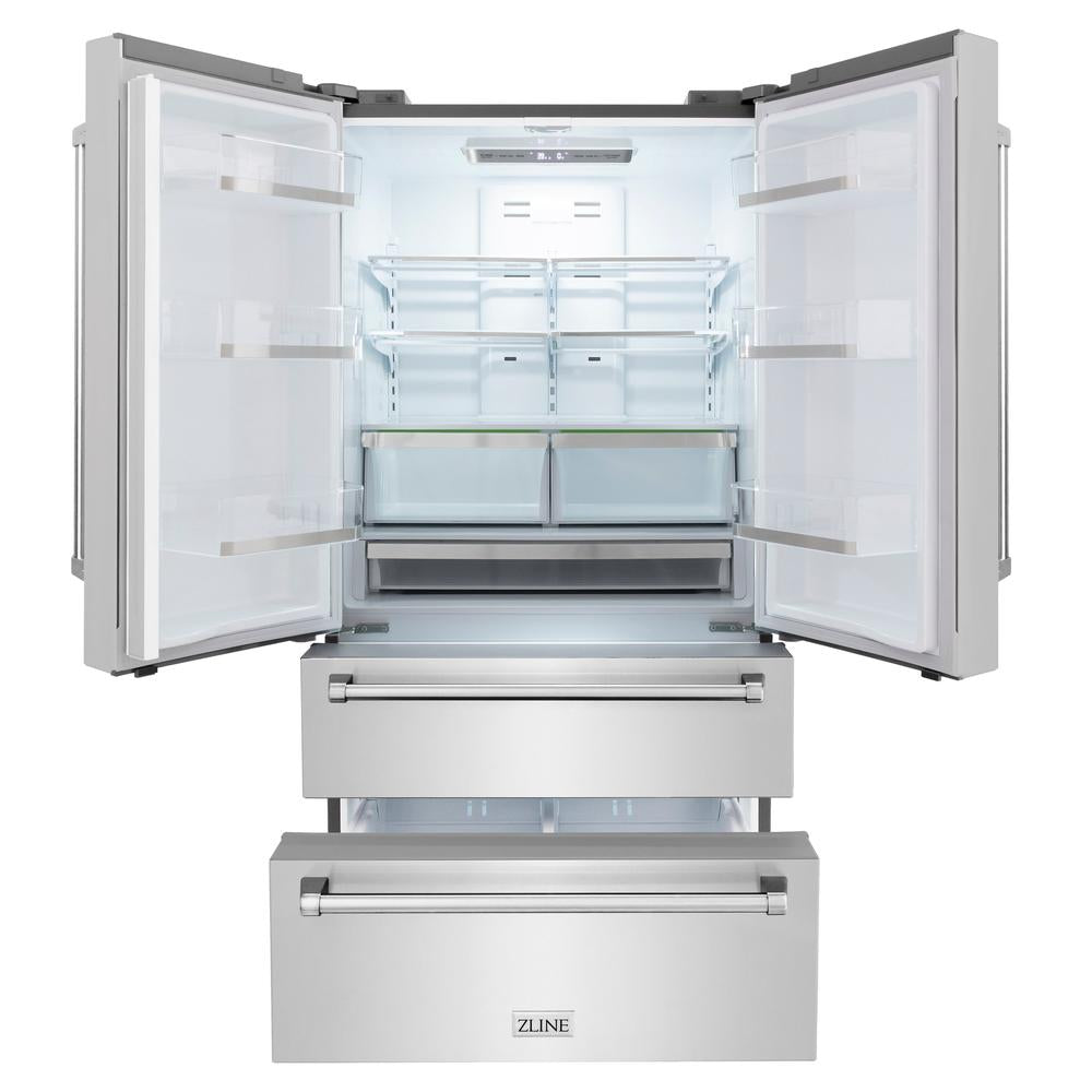ZLINE 48-Inch Stainless Steel Dual Fuel Range Kitchen Package with Range Hood, Microwave Drawer, Dishwasher & Wine Cooler - Professional Grade Appliances for Modern Kitchens | Perfect for Home Chefs & Entertaining Guests