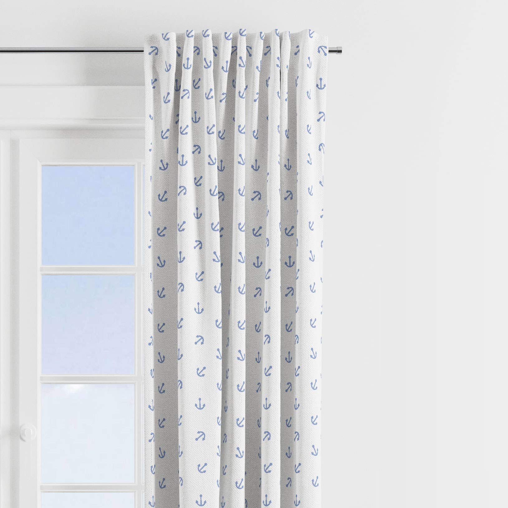 Little Sailor Single Curtain Panel - Nautical Themed Window Treatment for Kids Room, Nursery & Coastal Decor - Perfect for Bedroom, Living Room & Dorm Windows