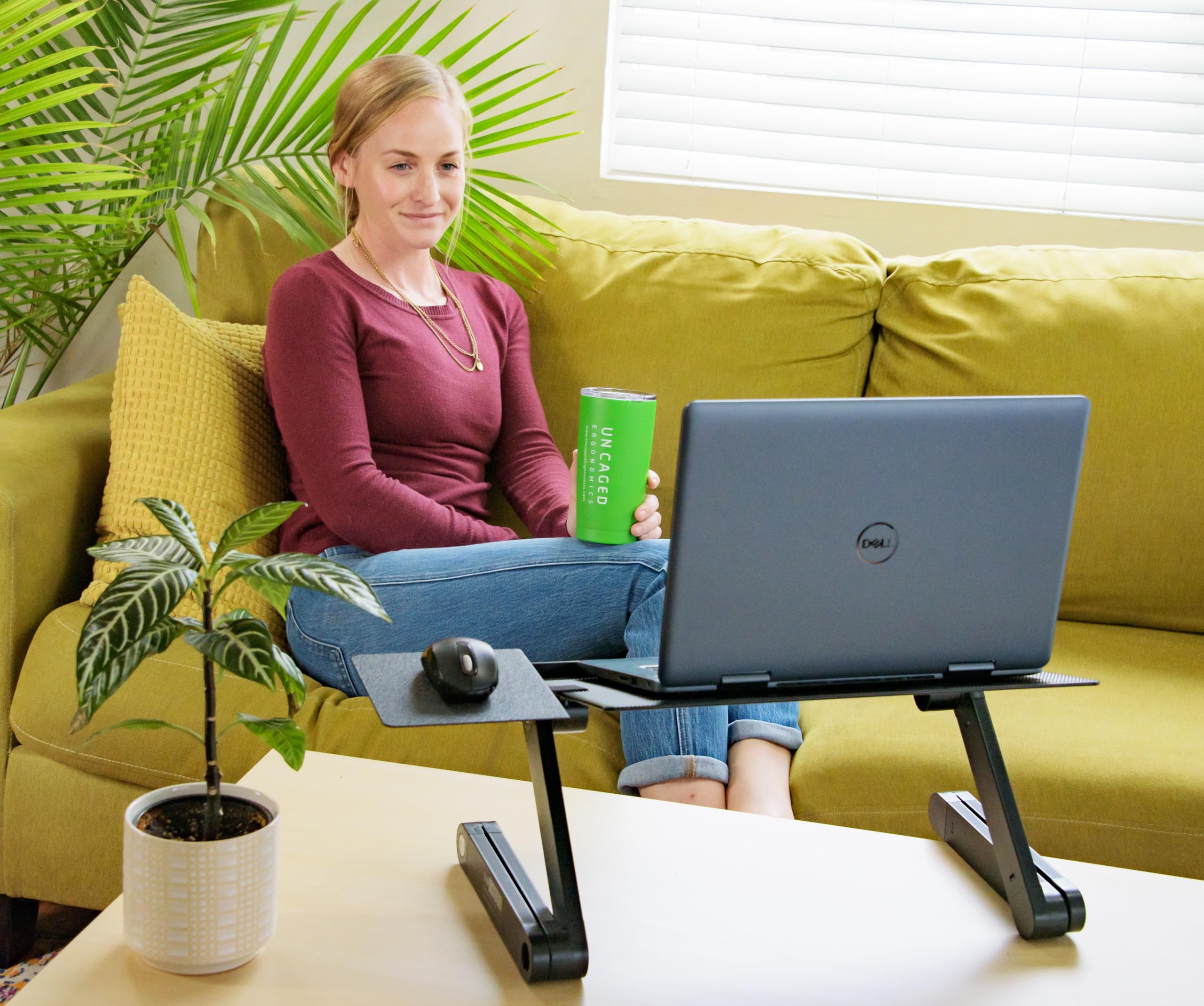 WorkEZ BEST Adjustable Laptop Stand for Desk - Portable, Foldable & Height-Adjustable Computer Riser with Cooling Function (Black) - Perfect for Home Office, Gaming & Workspace Ergonomics