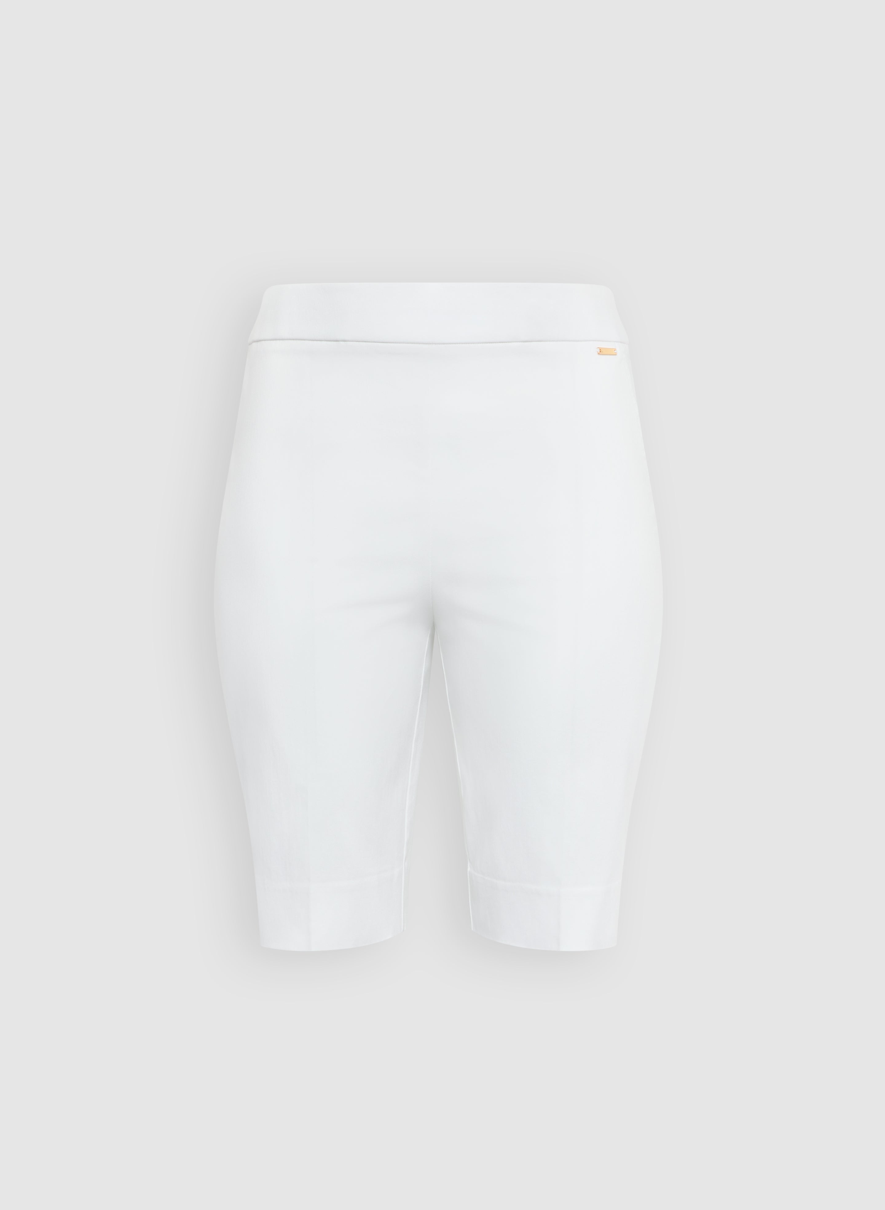 Stylish Bengaline Pull-On Shorts for Women - Comfortable Stretch Waistband, Breathable Fabric - Perfect for Casual Wear, Yoga & Summer Outfits