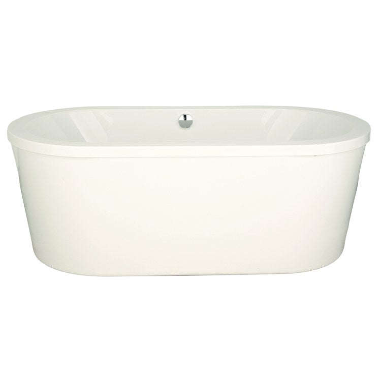 Estee Designer Collection Freestanding Acrylic Air Tub - 66 x 32 x 24 Inch Oval Biscuit Color for Luxury Bathroom Spa Experience